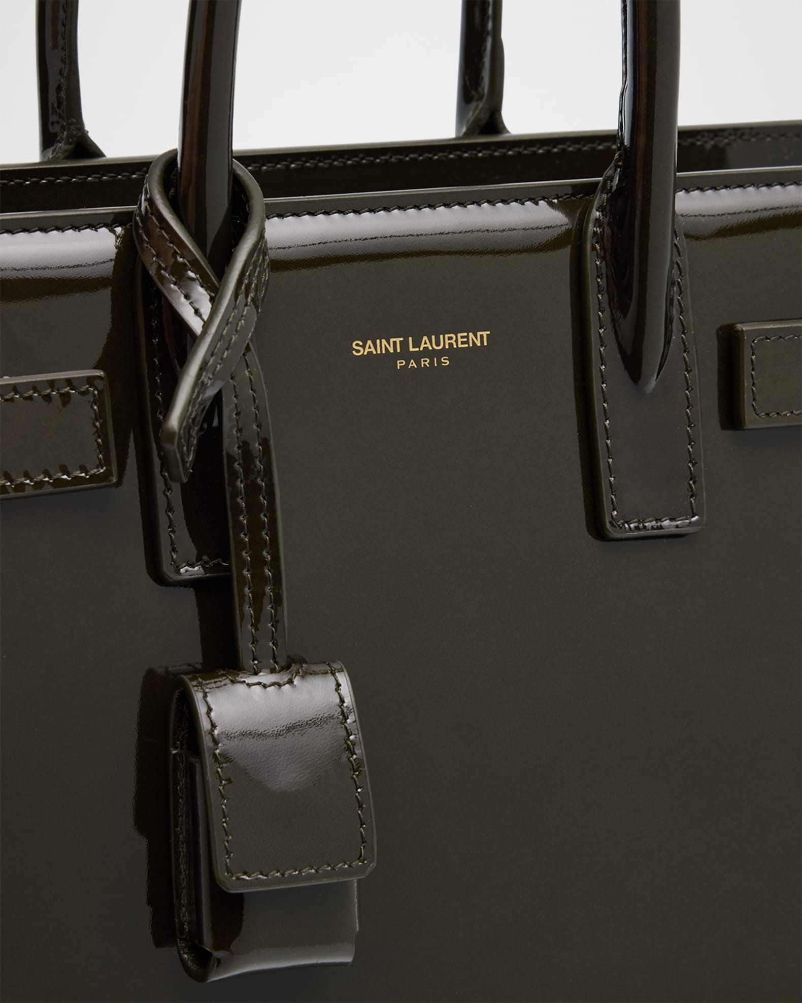 Saint Laurent Sac de Jour Nano Top-Handle Bag in Patent