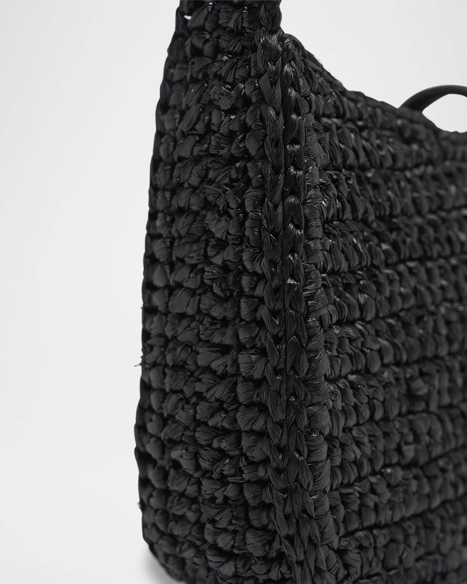Saint Laurent Le 5 A 7 Mini Shoulder Bag in Raffia | Neiman
