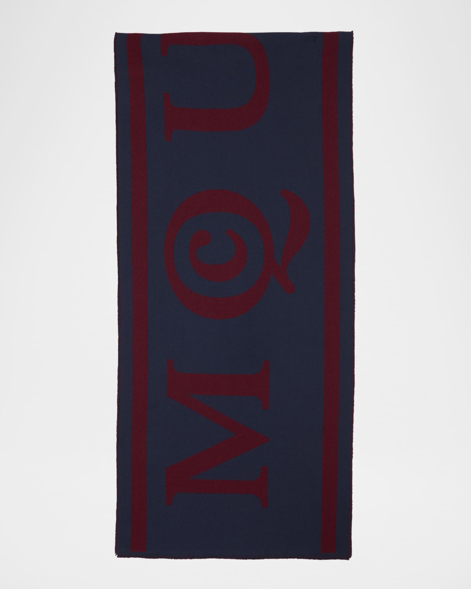 Logo-Print Striped Scarf 0