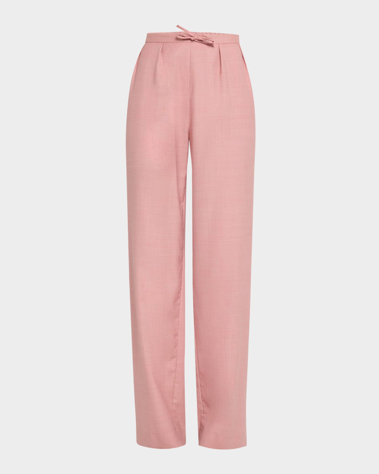 Cove Pleated Elastic Waistband Wool Pants 0