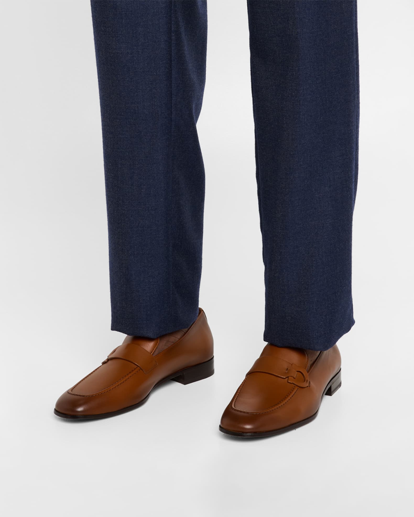 Men's Bonny Leather Gancini-Bit Loafers 1
