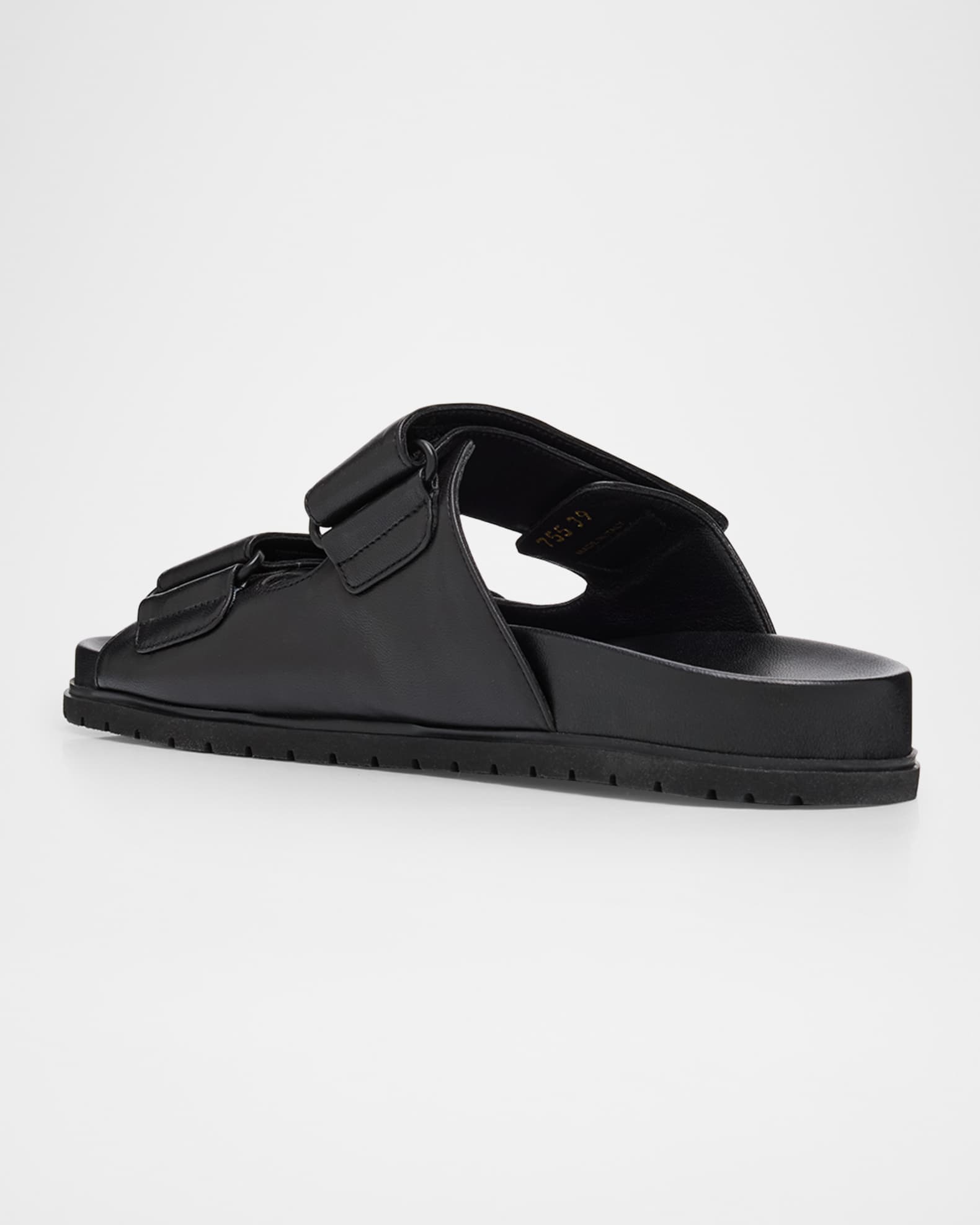 Prada Leather Double-Grip Slide Sandals | Neiman Marcus