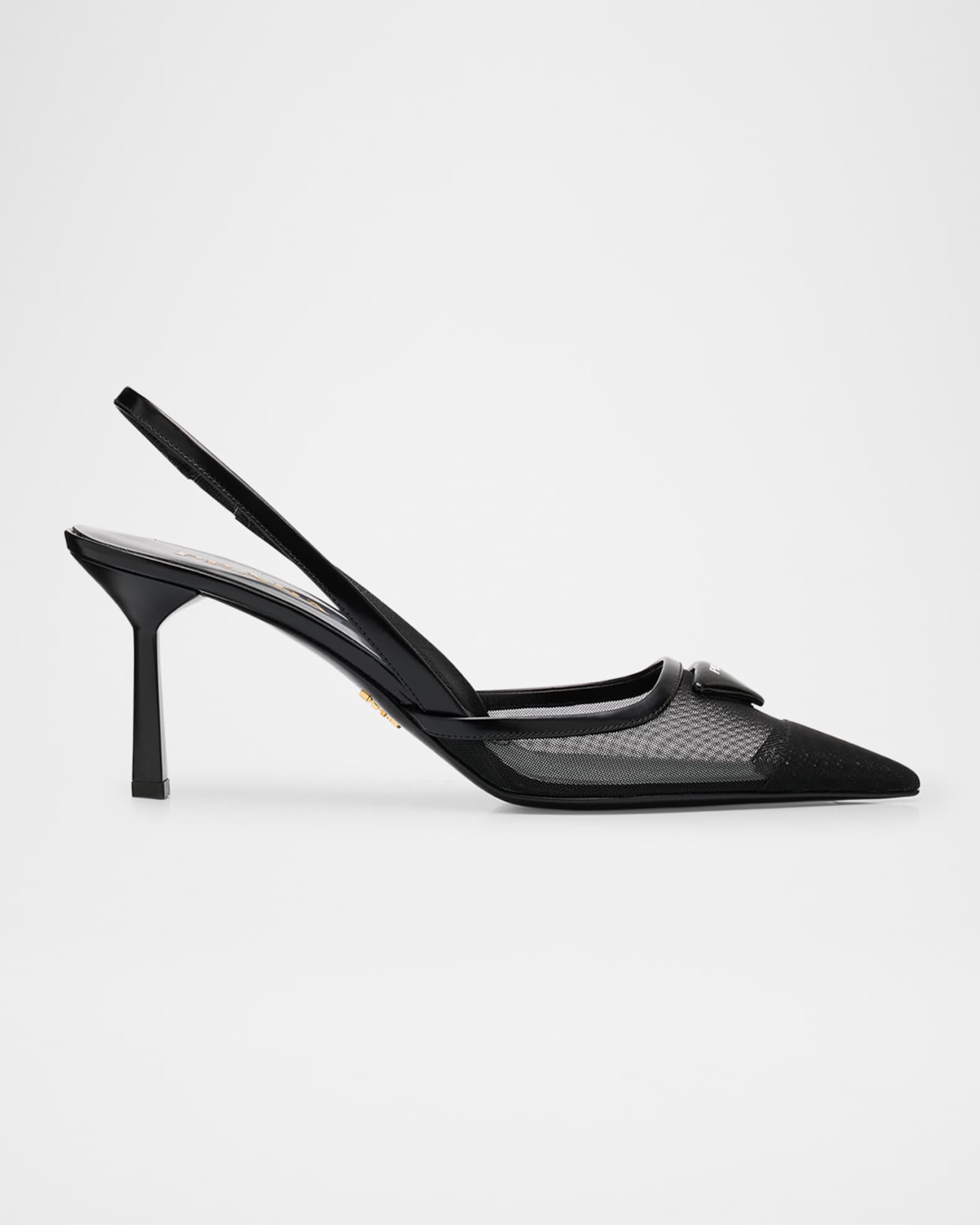 Rete Nylon Mesh Slingback Pumps 0