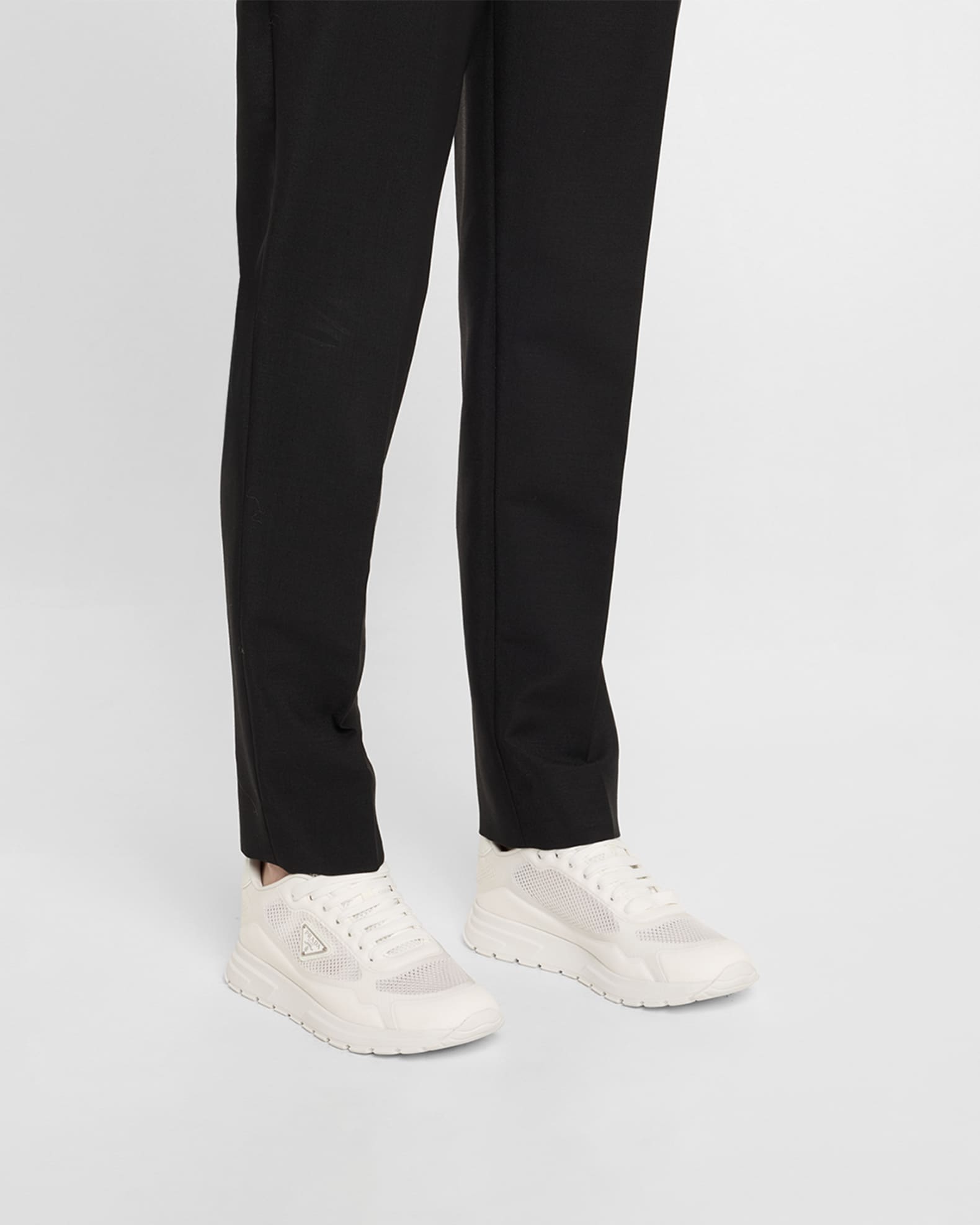 Rete Net Leather Lace-Up Sneakers 1