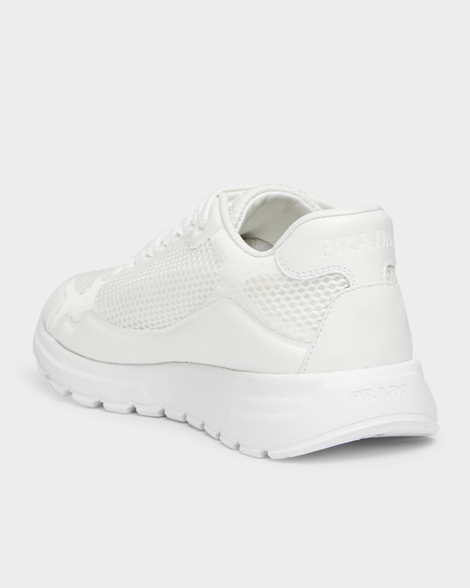 スニーカー PRADA SNEAKER IN RETE Prada Rete Net Leather Lace-Up Sneakers | Neiman Marcus
