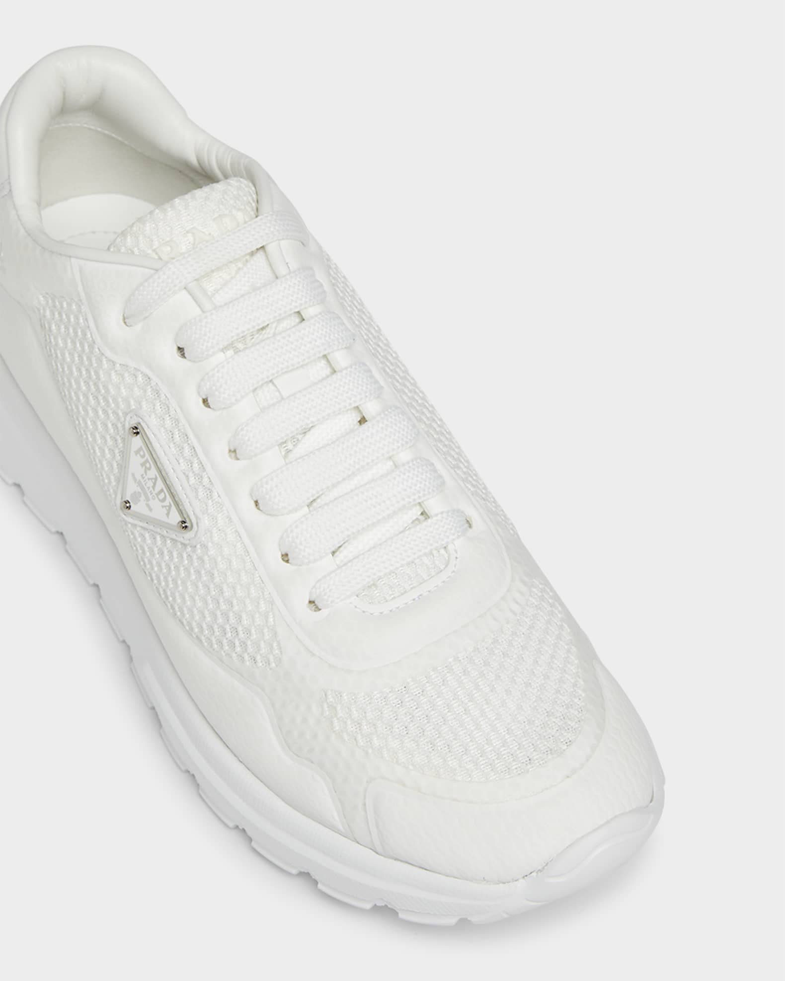 スニーカー PRADA SNEAKER IN RETE Prada Rete Net Leather Lace-Up Sneakers | Neiman Marcus