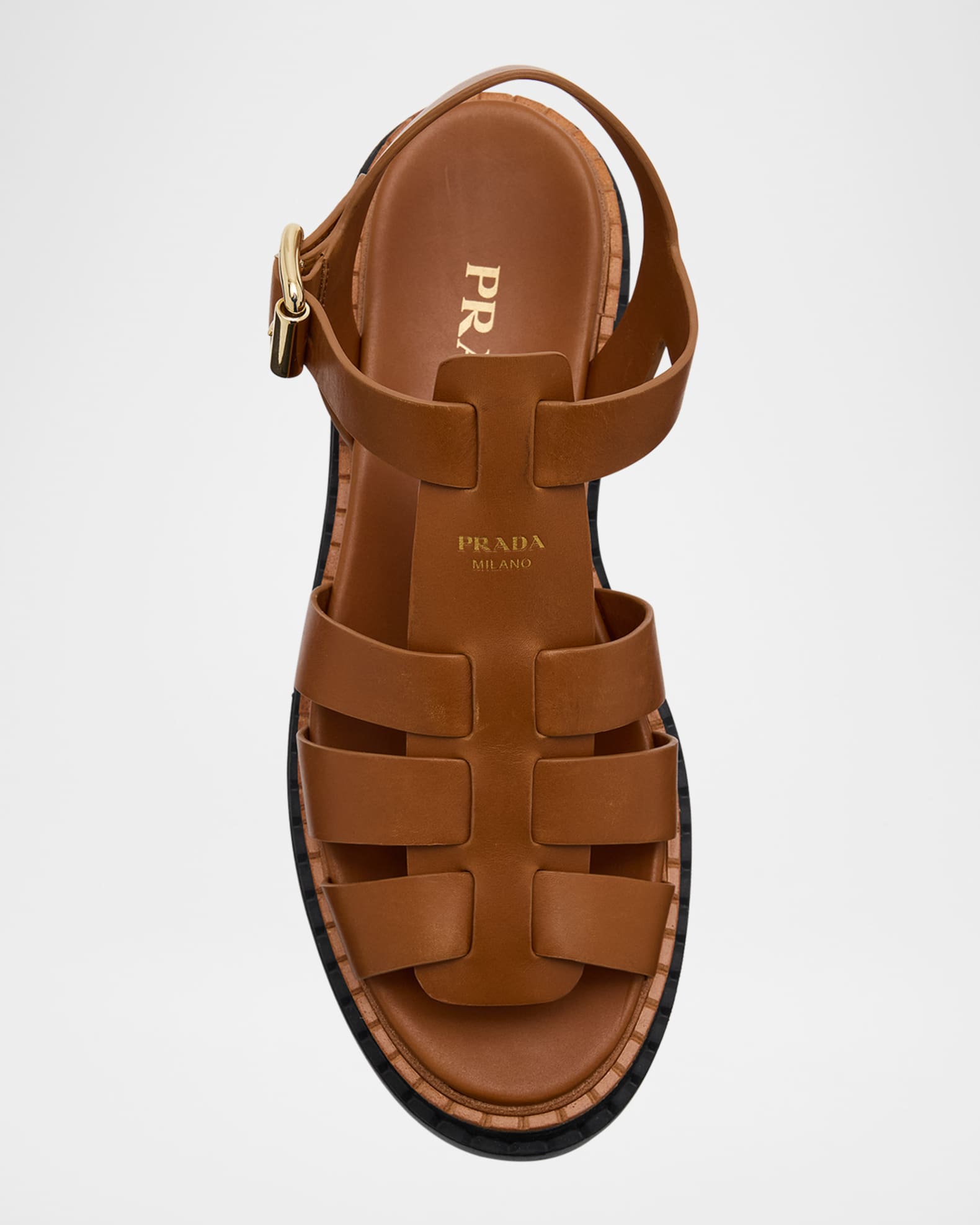 高質で安価 Leather Prada Double-Buckle Marcus Neiman | Sandals Fisherman ブーツ