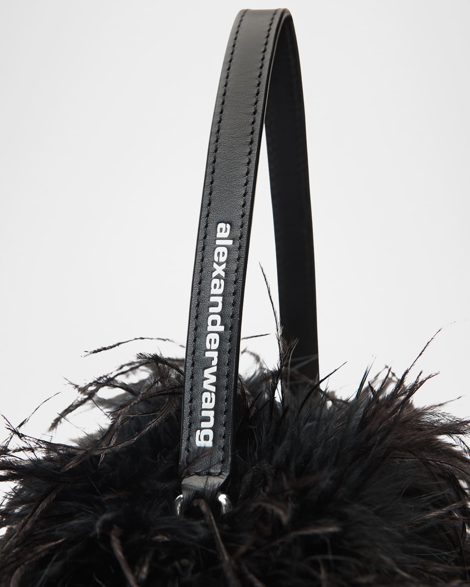 Alexander Wang Heiress Medium Feathered Pouch Shoulder Bag Neiman Marcus
