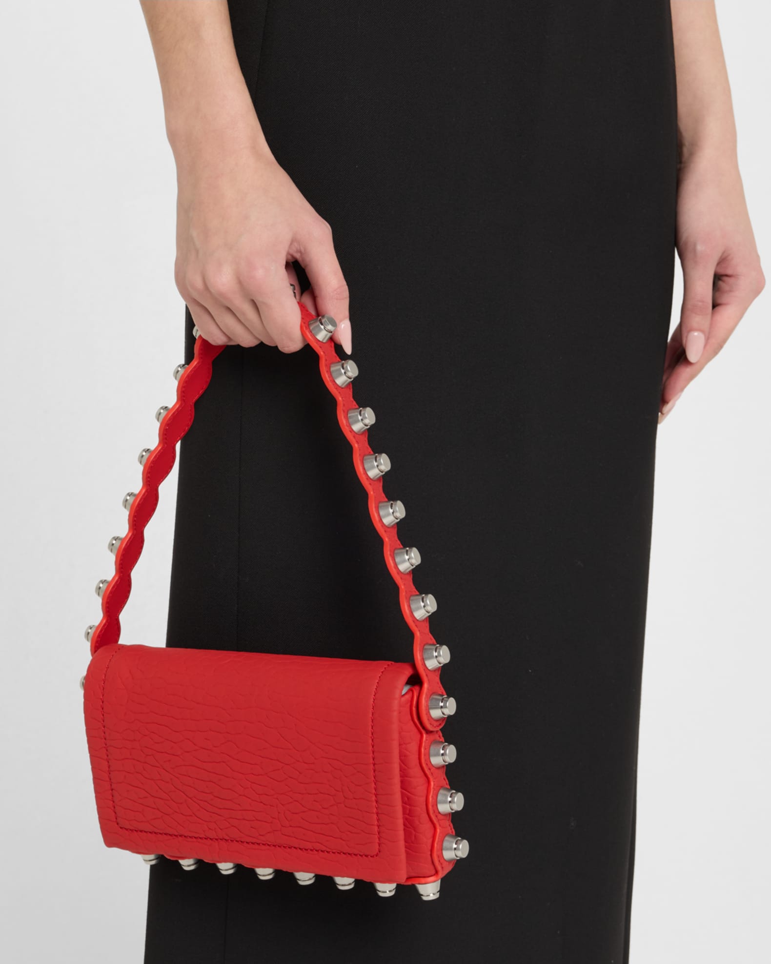 Roz Scallop Stud Leather Crossbody Bag 1
