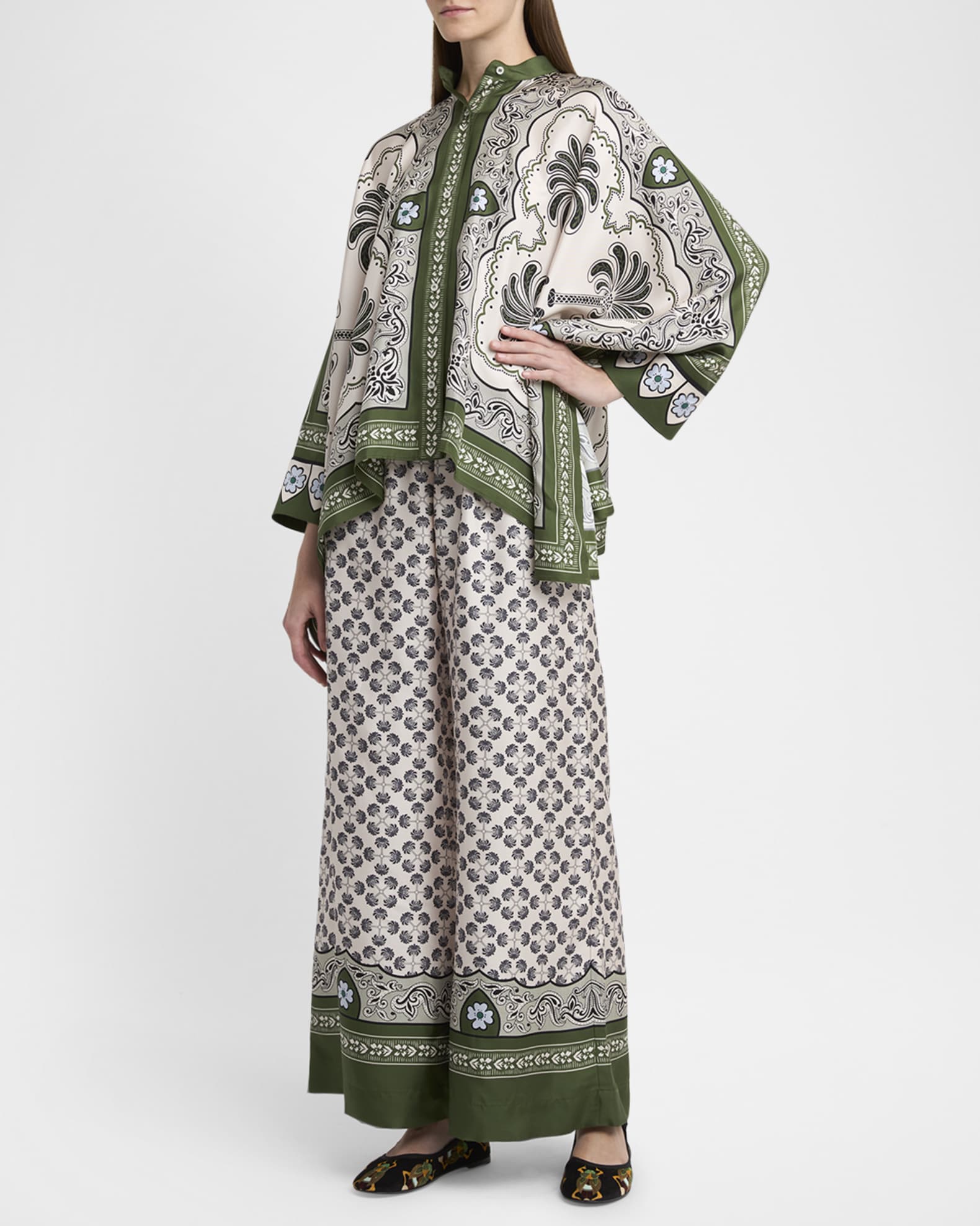 Silk Twill Foulard Shirt 1