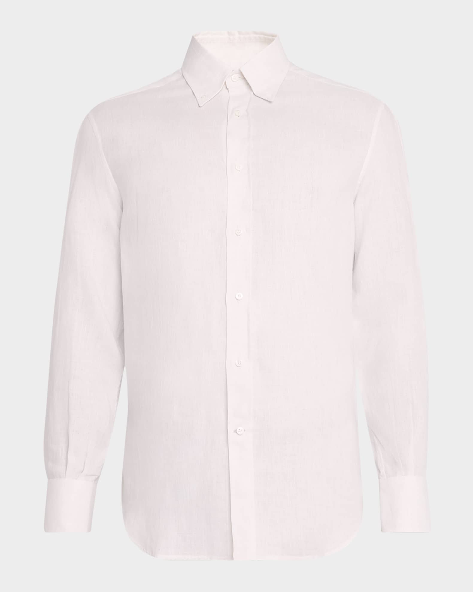 Men's Linen Casual Button-Down Shirt