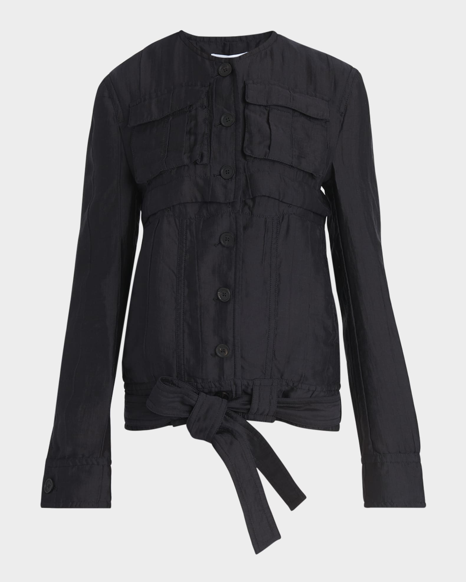 Triple Silk Organdie Transformable Jacket 0