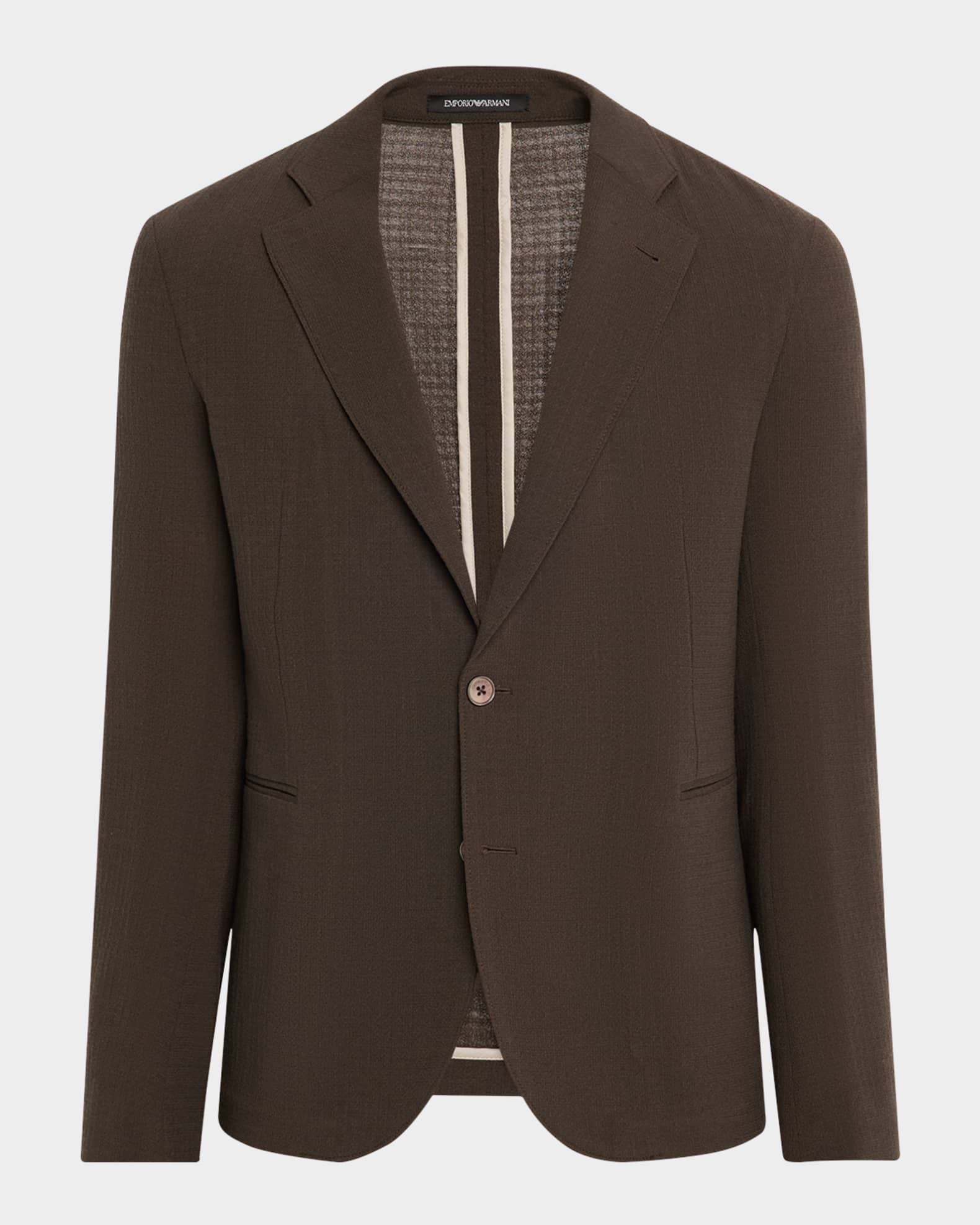 Men's Crepe Wool Single-Breasted Sport Coat 0