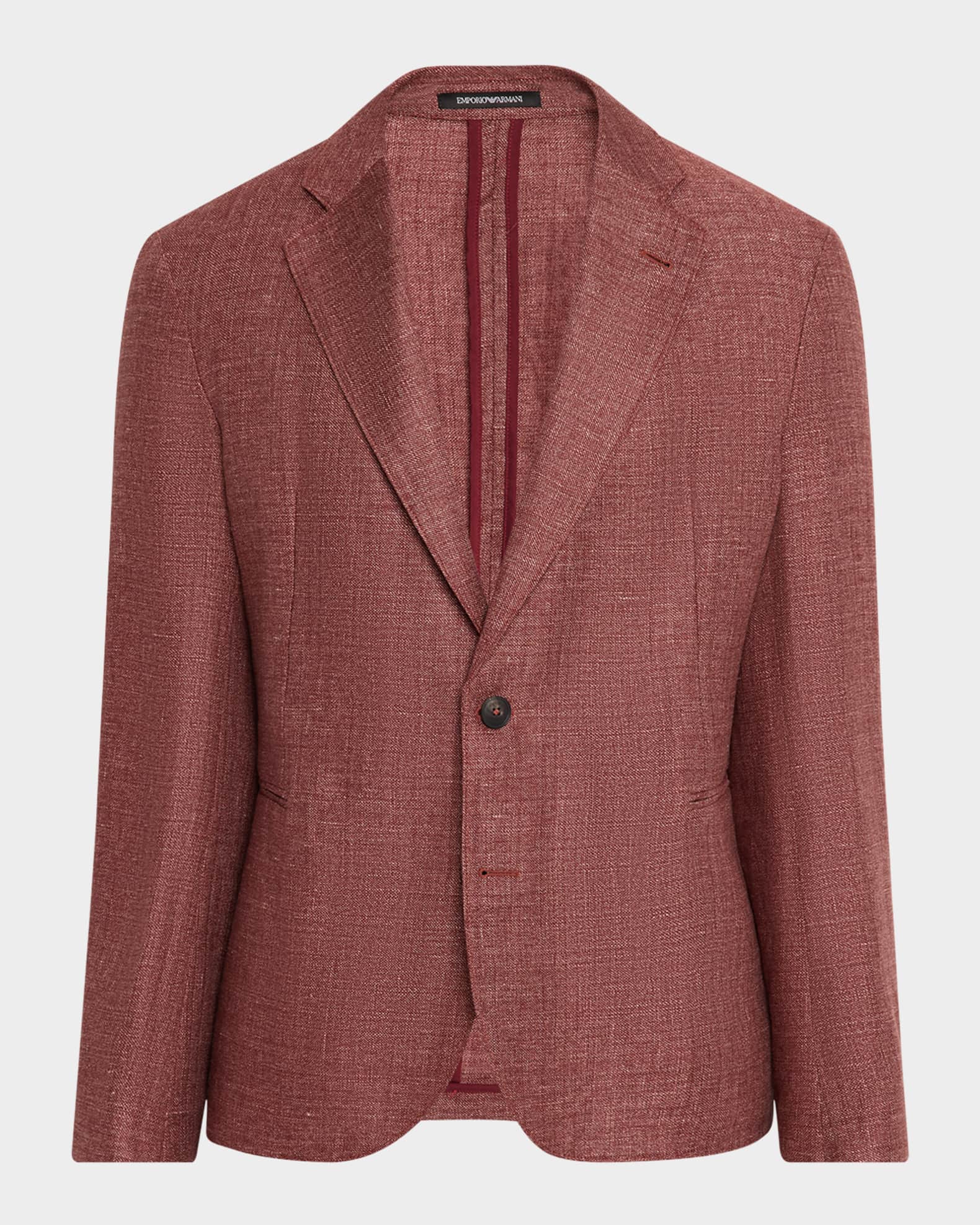 Men's Linen and Wool Soft Single-Breasted Sport Coat 0