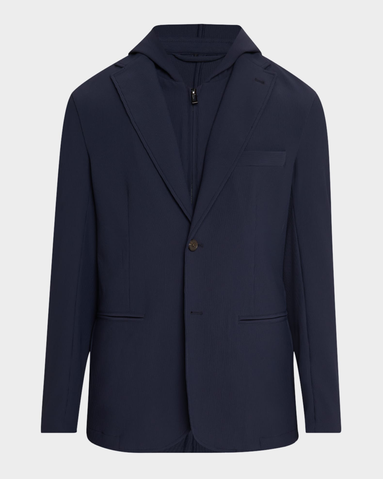 ジャケットその他 Giorgio Armani Black Stretch Nylon Blazer Emporio Armani Men's Nylon Stretch Blazer with Removable