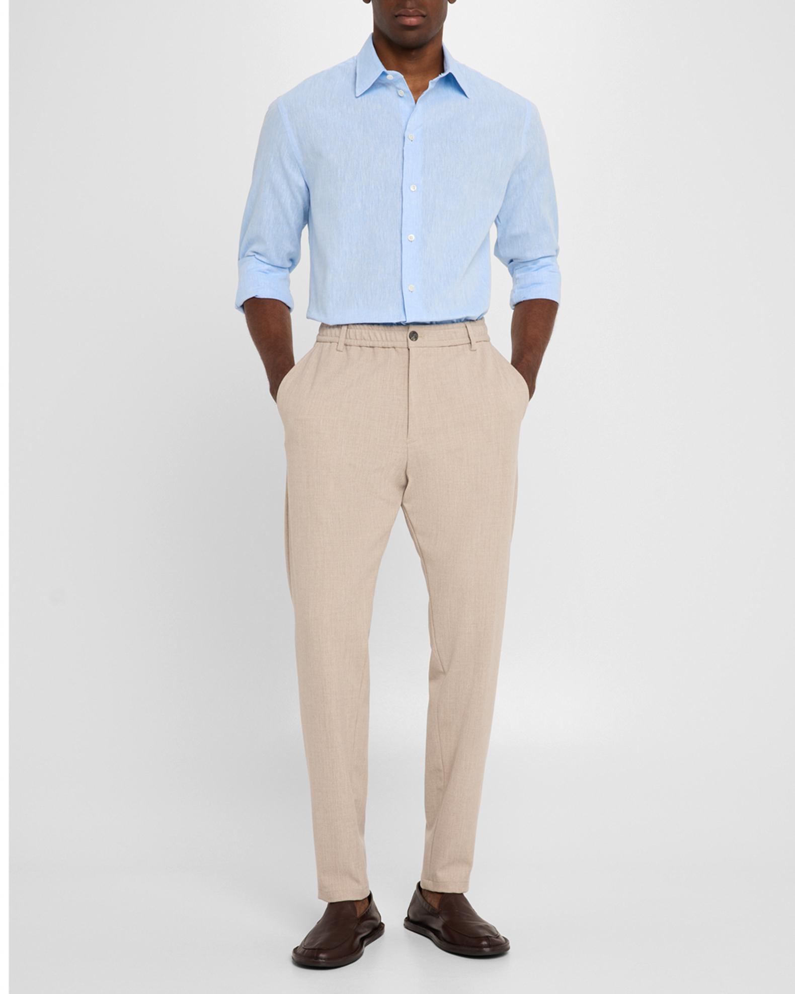 Emporio Armani Men's Stretch Gabardine Flat-Front Trousers