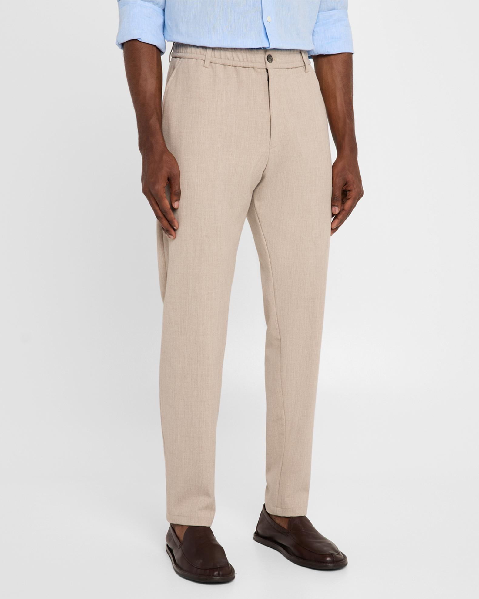 パンツ 03s emporio armani wool gabardine Emporio Armani Men's Stretch Gabardine Flat-Front Trousers