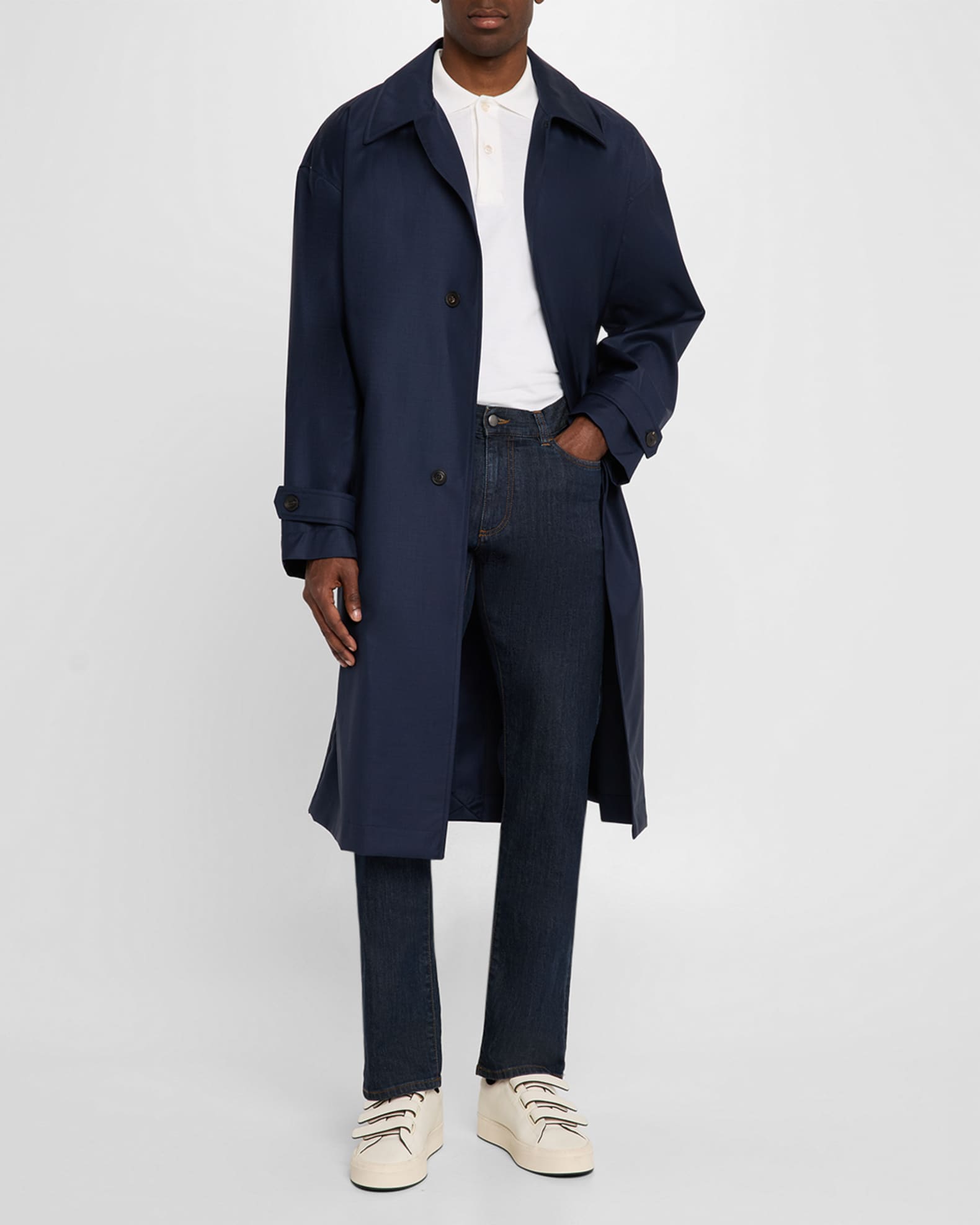 ジャケット・アウター special emporio Armani long coat Giorgio Armani Long Wool Zip-Up Jacket | Saks Fifth Avenue