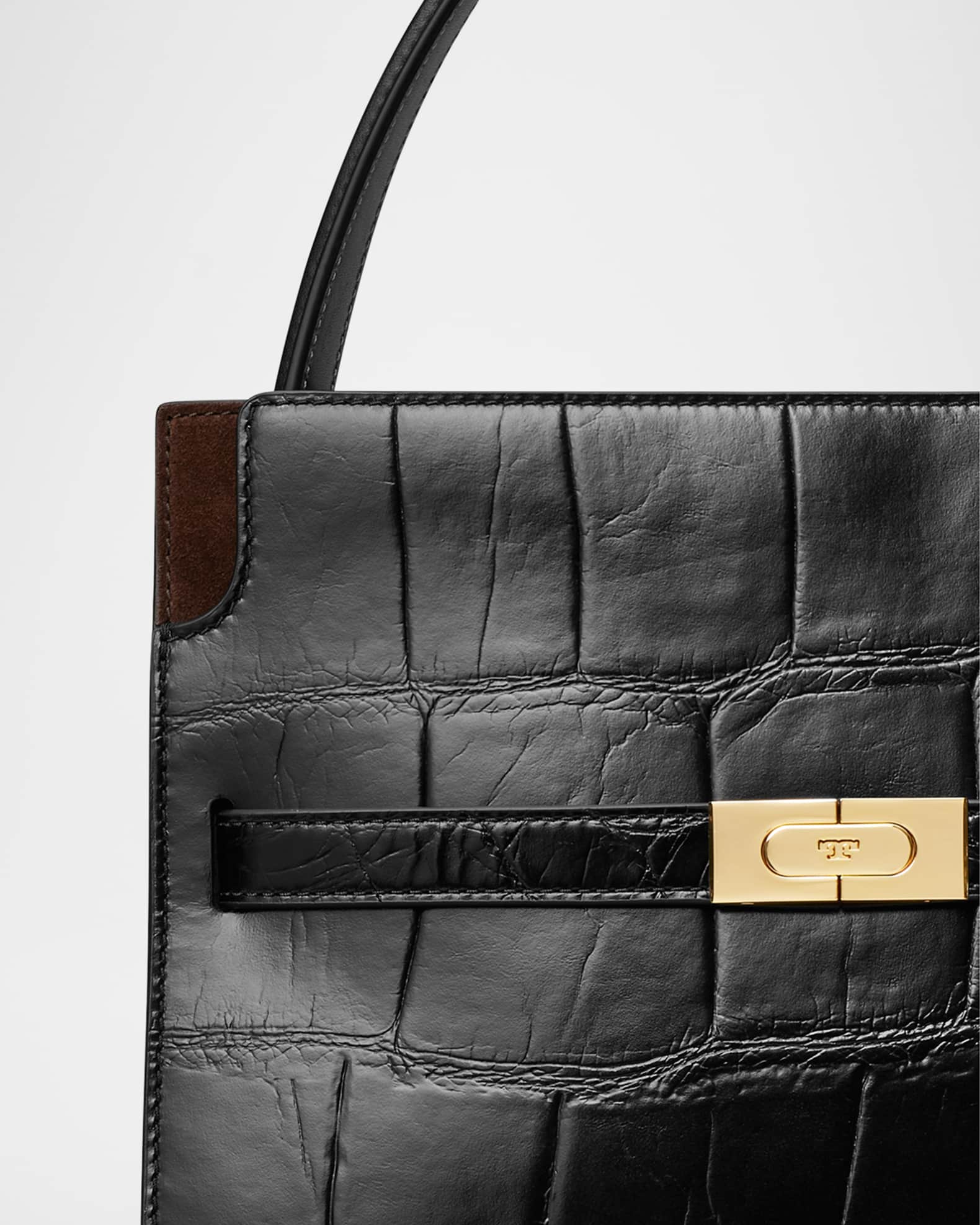 Tory Burch Lee Radziwill Small Croc Embossed Double Crossbody Bag Neiman Marcus