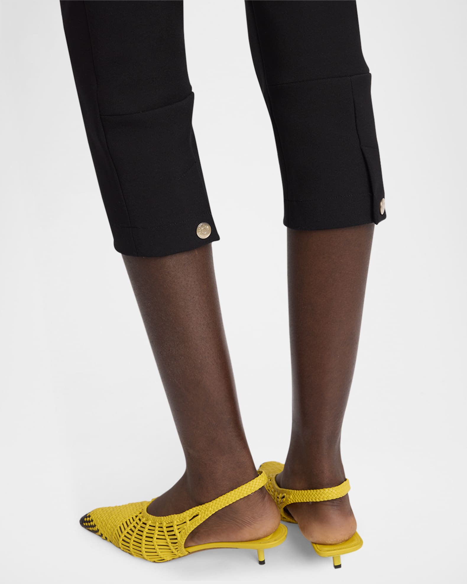 Jacquemus Pintuck Skinny-Leg Capri Pants | Neiman Marcus