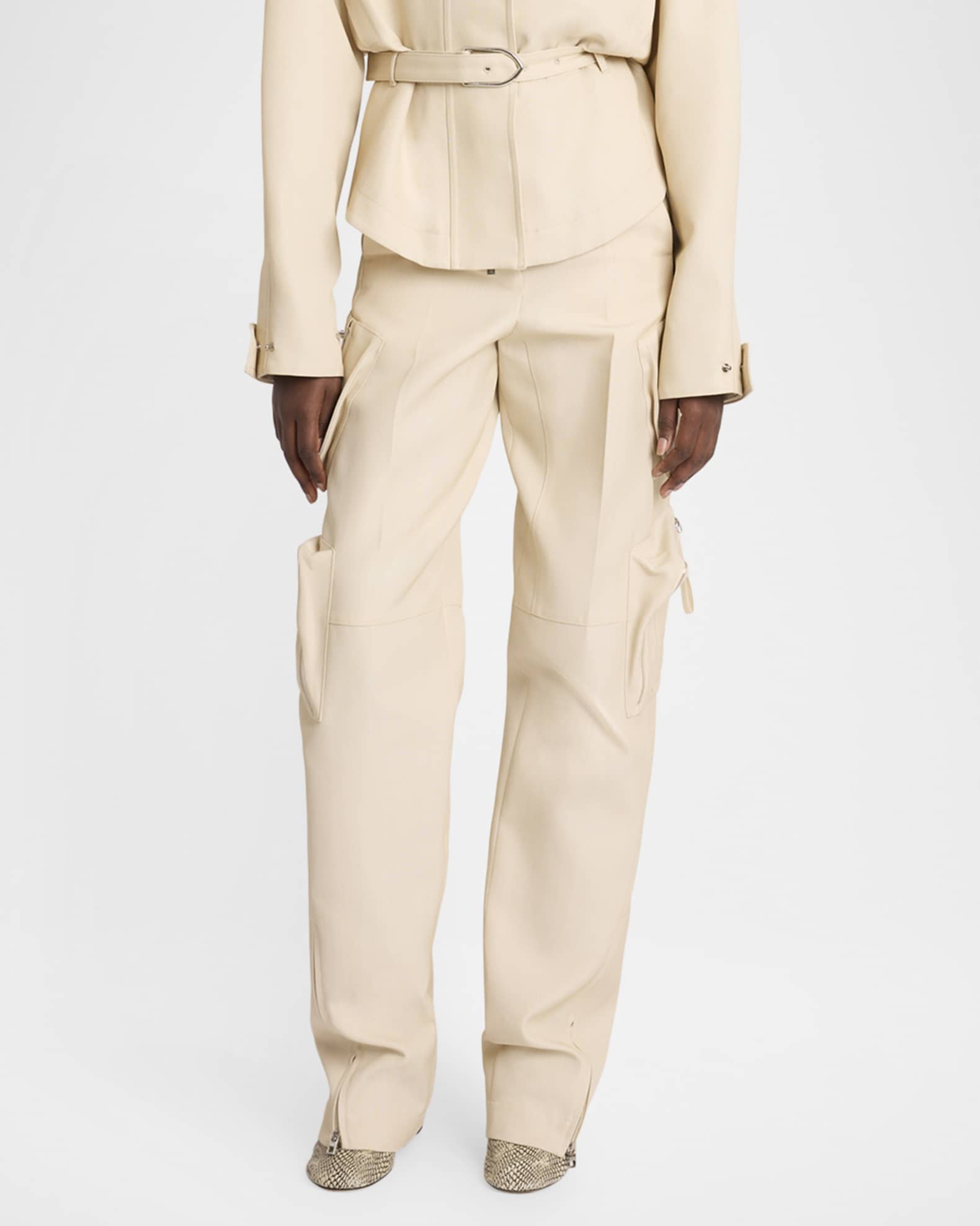 Atelier Zip-Hem Straight-Leg Cargo Pants 1