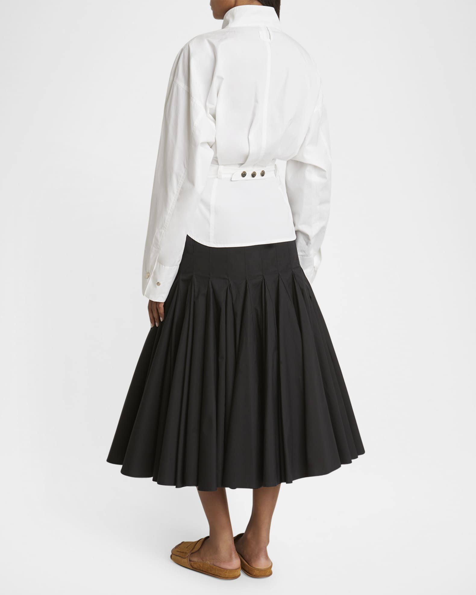 スカート JACQUEMUS Skirts Jacquemus Agave Drop-Waist Pleated Flare Midi Skirt | Neiman