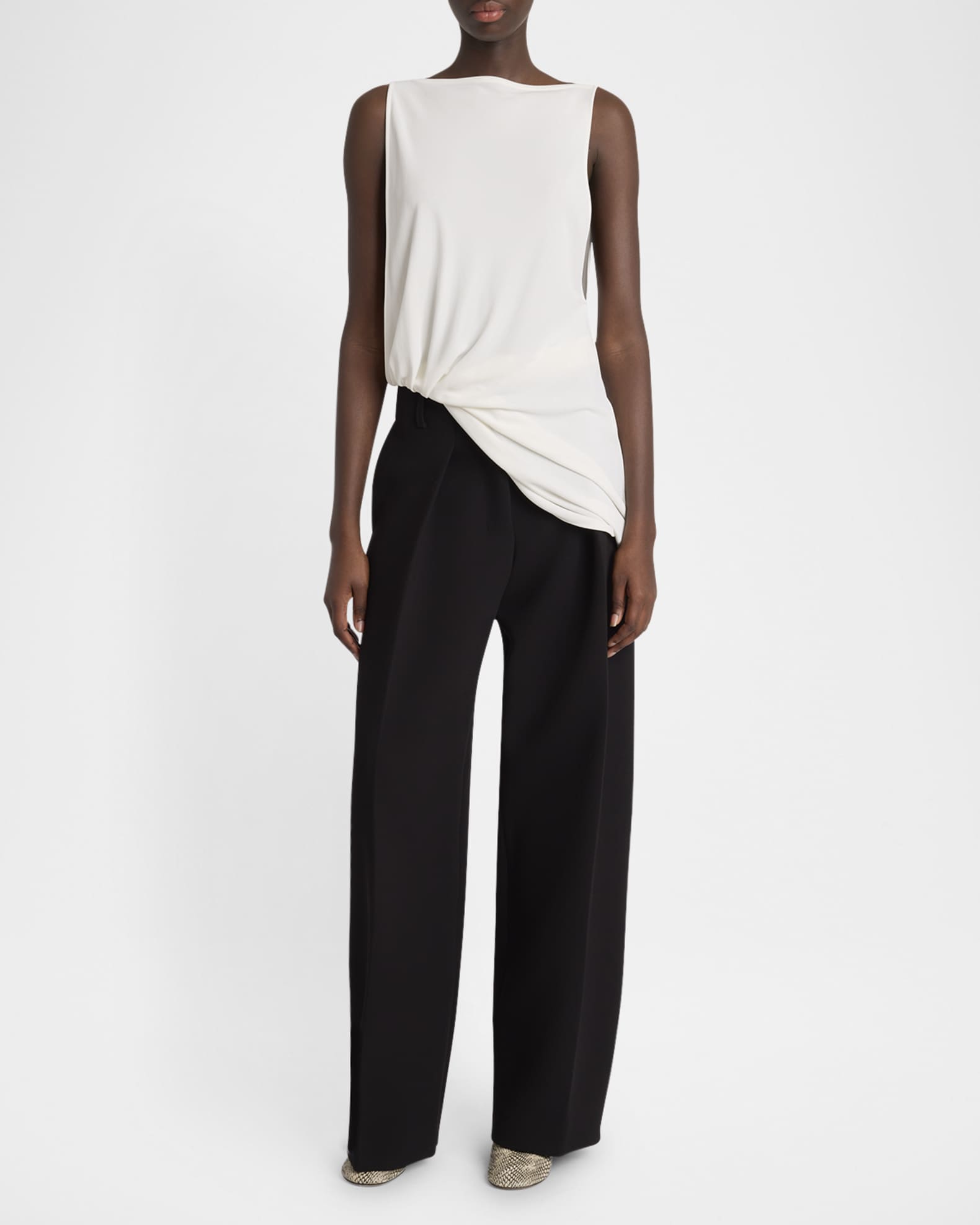 Peplo Cutout Asymmetric Tank Top 1