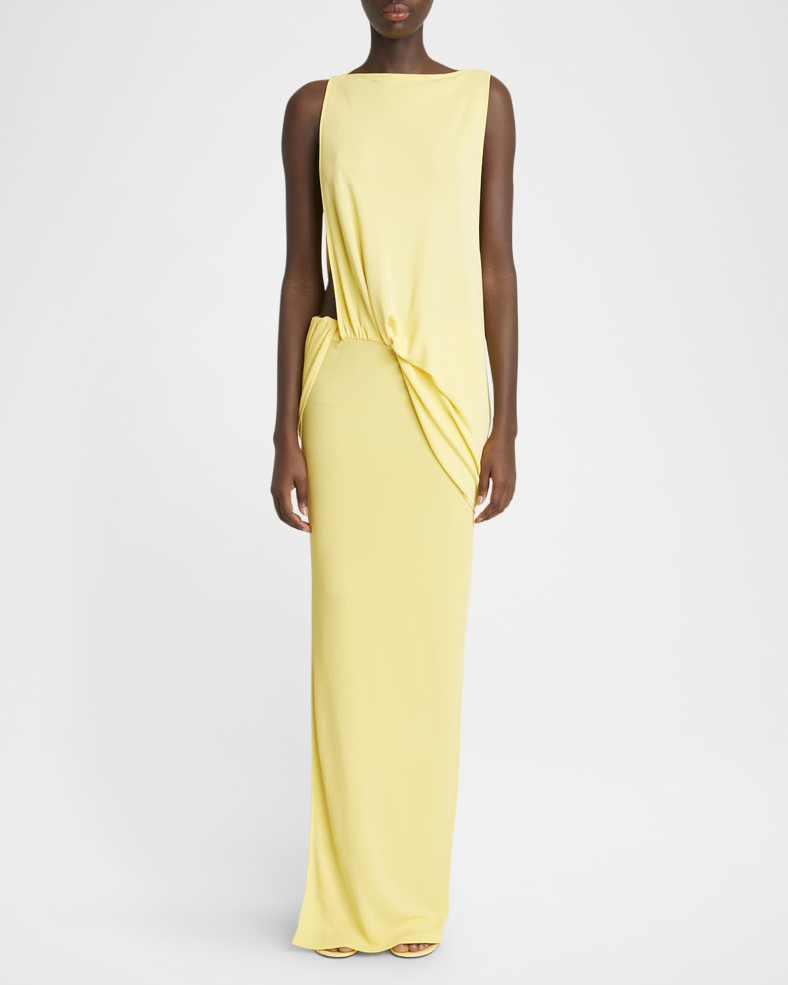 Jacquemus Peplo Longue Cutout Long Dress | Neiman Marcus