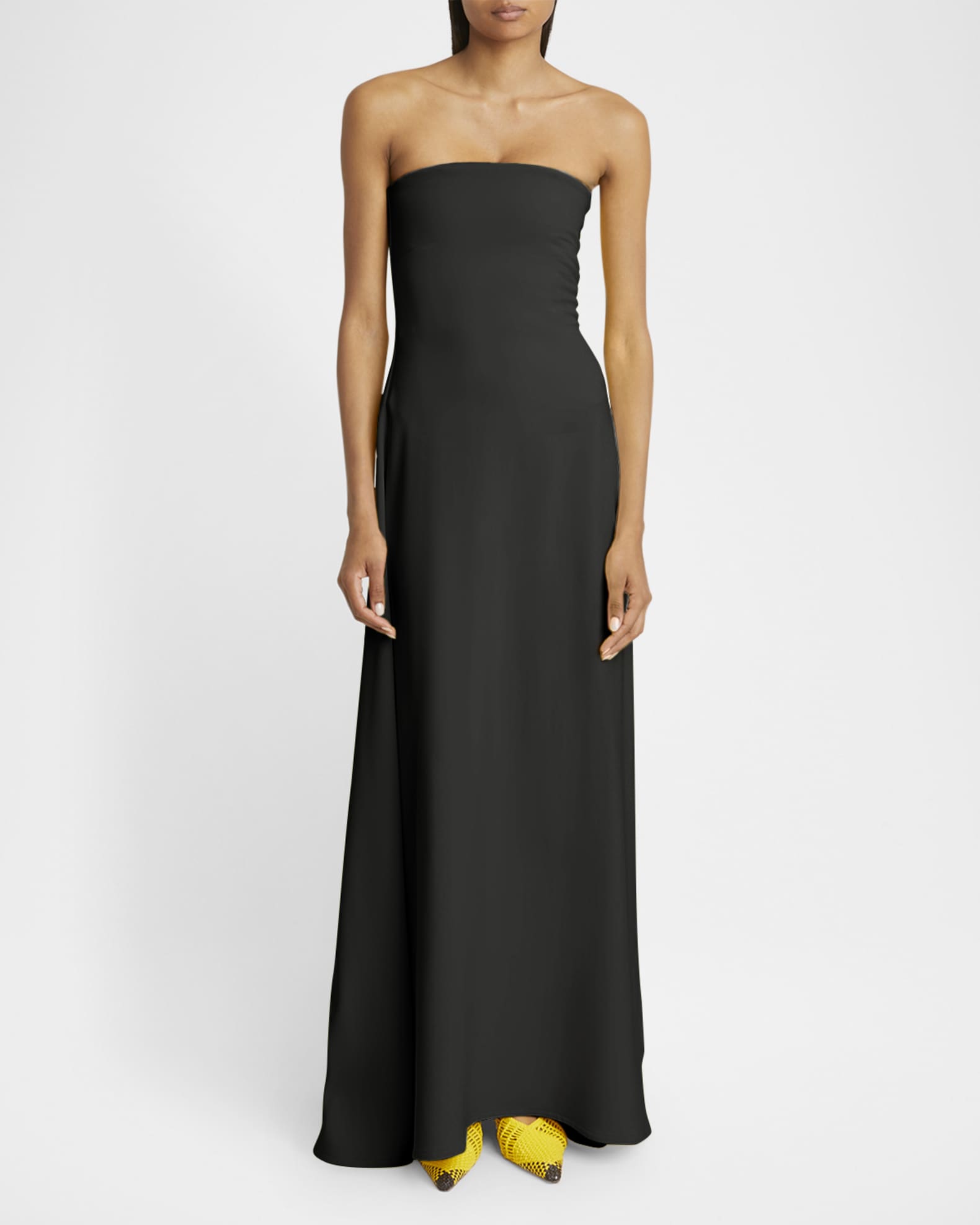 【送料&関税込】Jacquemus Drape Detailed Dress Jacquemus Strapless Bustier Drape Gown | Neiman Marcus