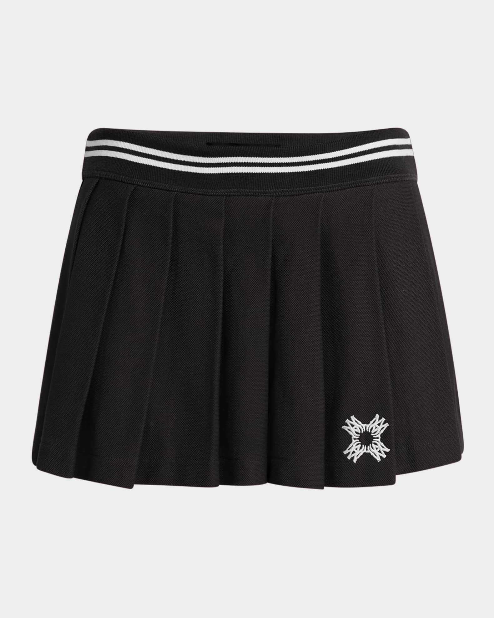 Logo Pleated Mini Skirt 0