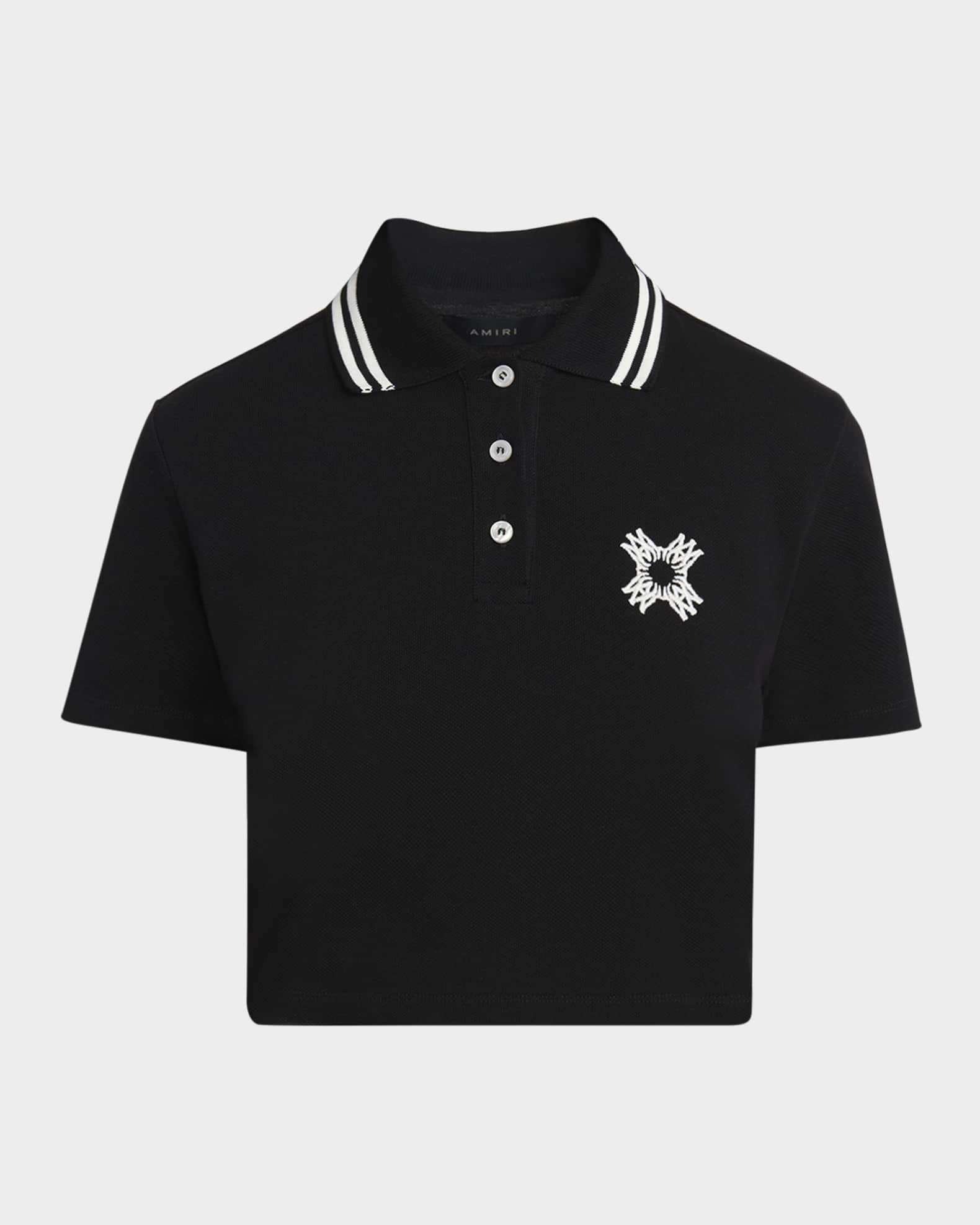 Ma Quad Short-Sleeve Crop Polo Shirt 0