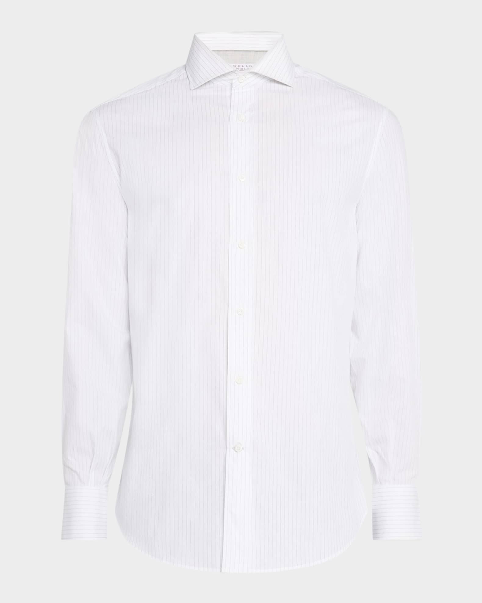 Men's Jacquard Pinstripe Sport Shirt