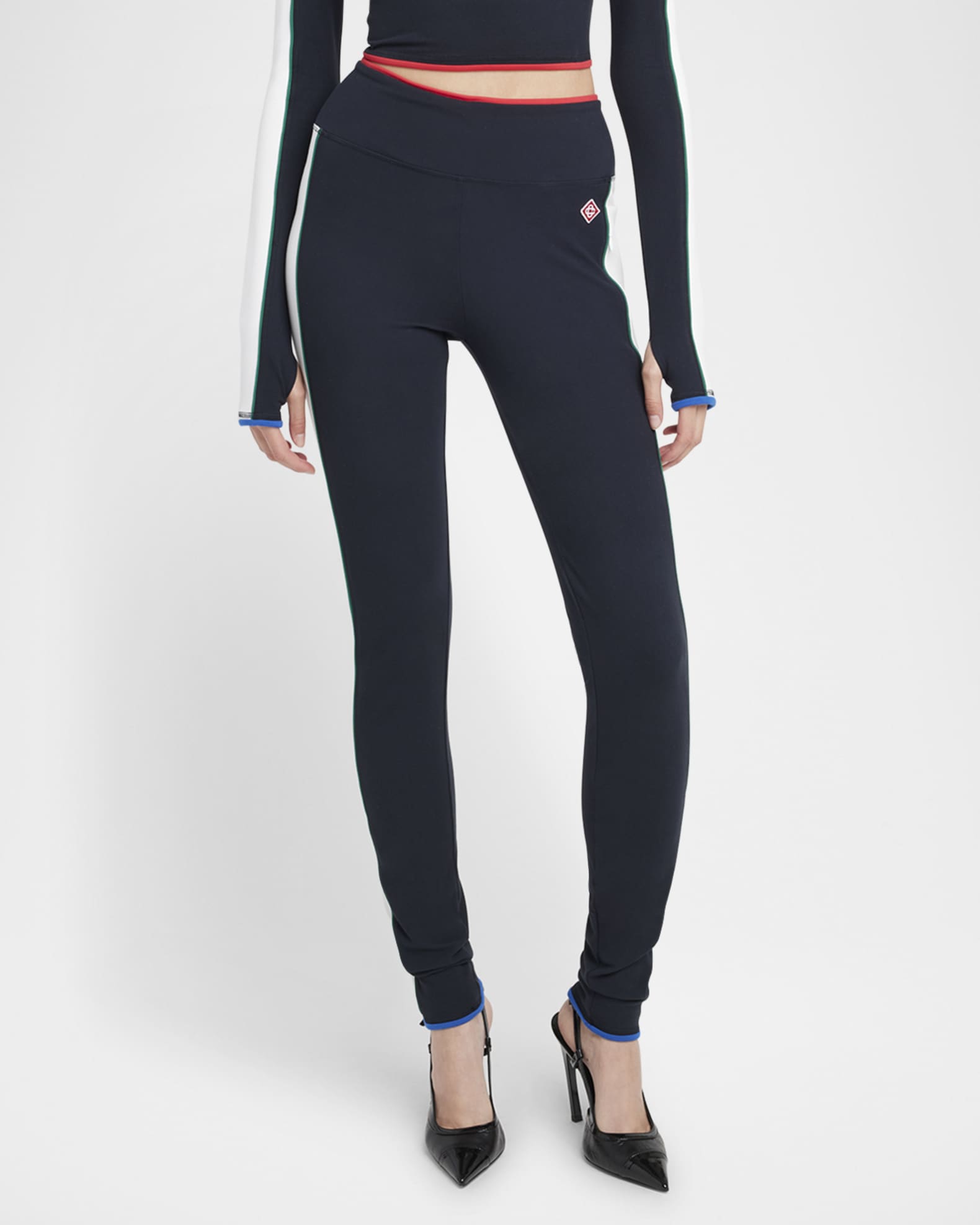 Tights with side stripe discount