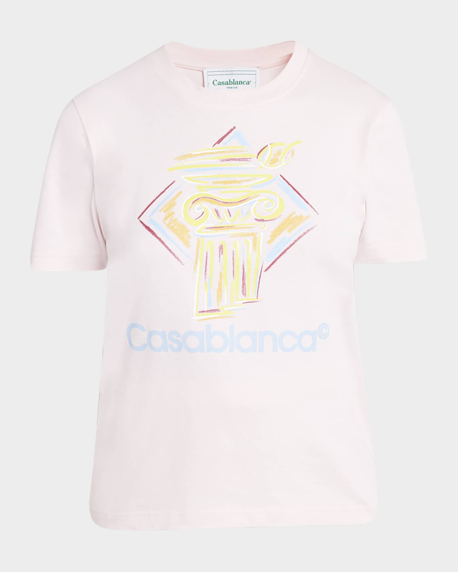 Diamond Column Logo Print Fitted T-Shirt 0