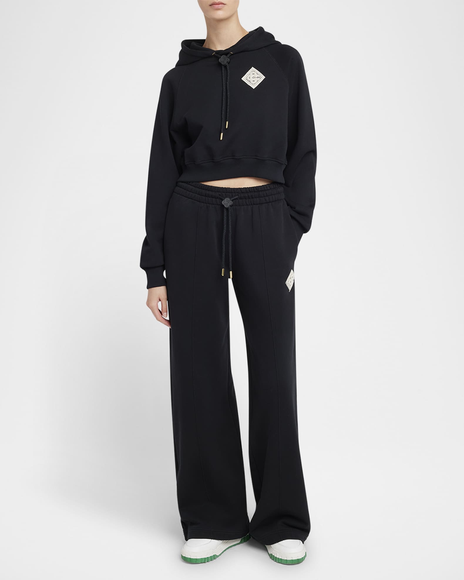 Embellished CC Patch Open-Hem Joggers 1