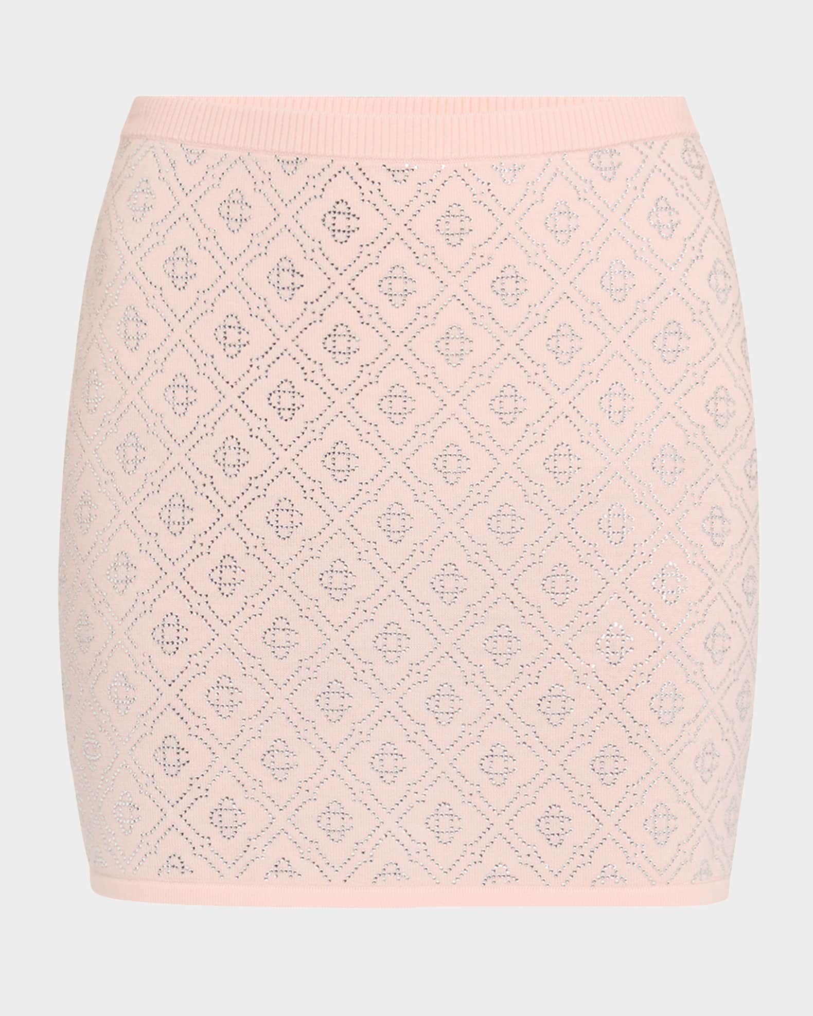 Crystal Monogram Mini Skirt 0