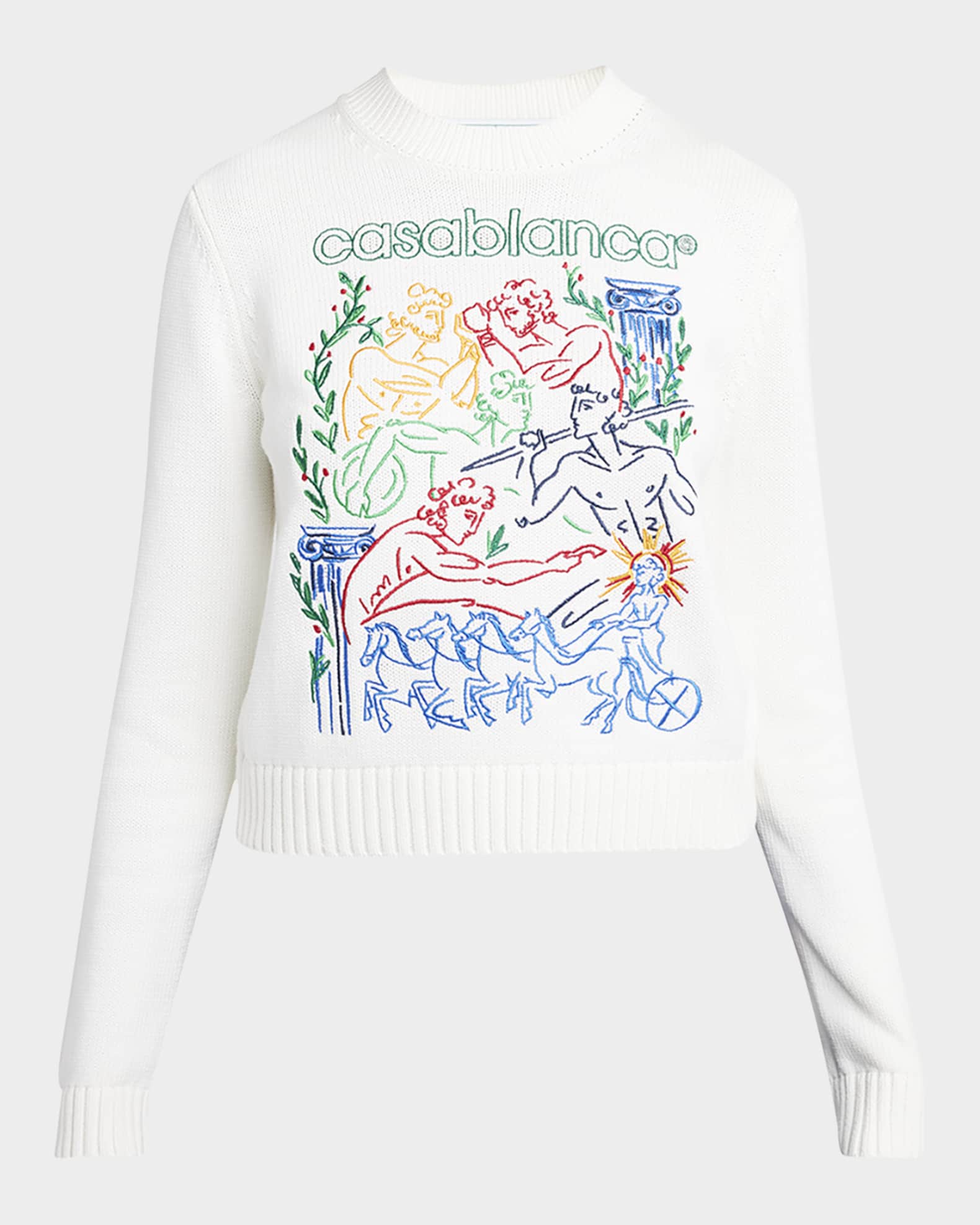 Logo Embroidered Crewneck Sweater 0