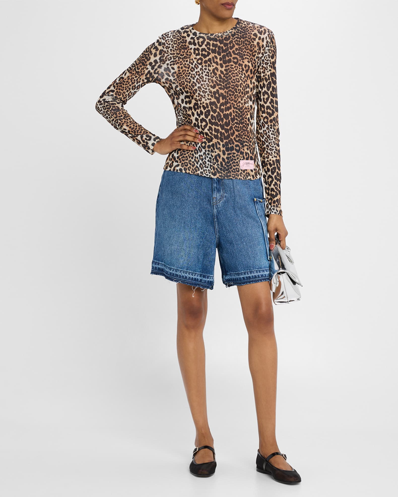 Leopard-Print Long-Sleeve Top 1