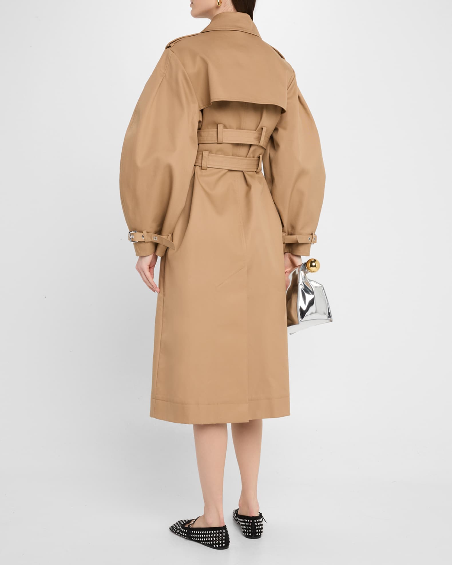 Ganni Bonded Cotton Trench Coat | Neiman Marcus Ganni Bonded Cotton Trench Coat | Neiman Marcus
