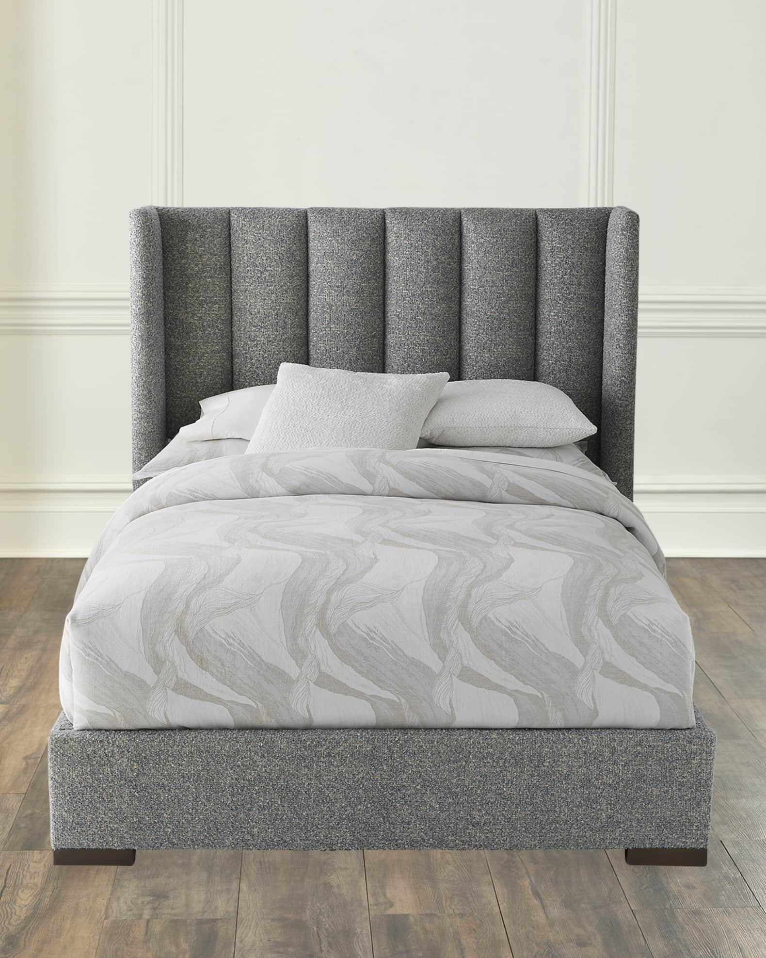 Harper Wingback King Bed 0