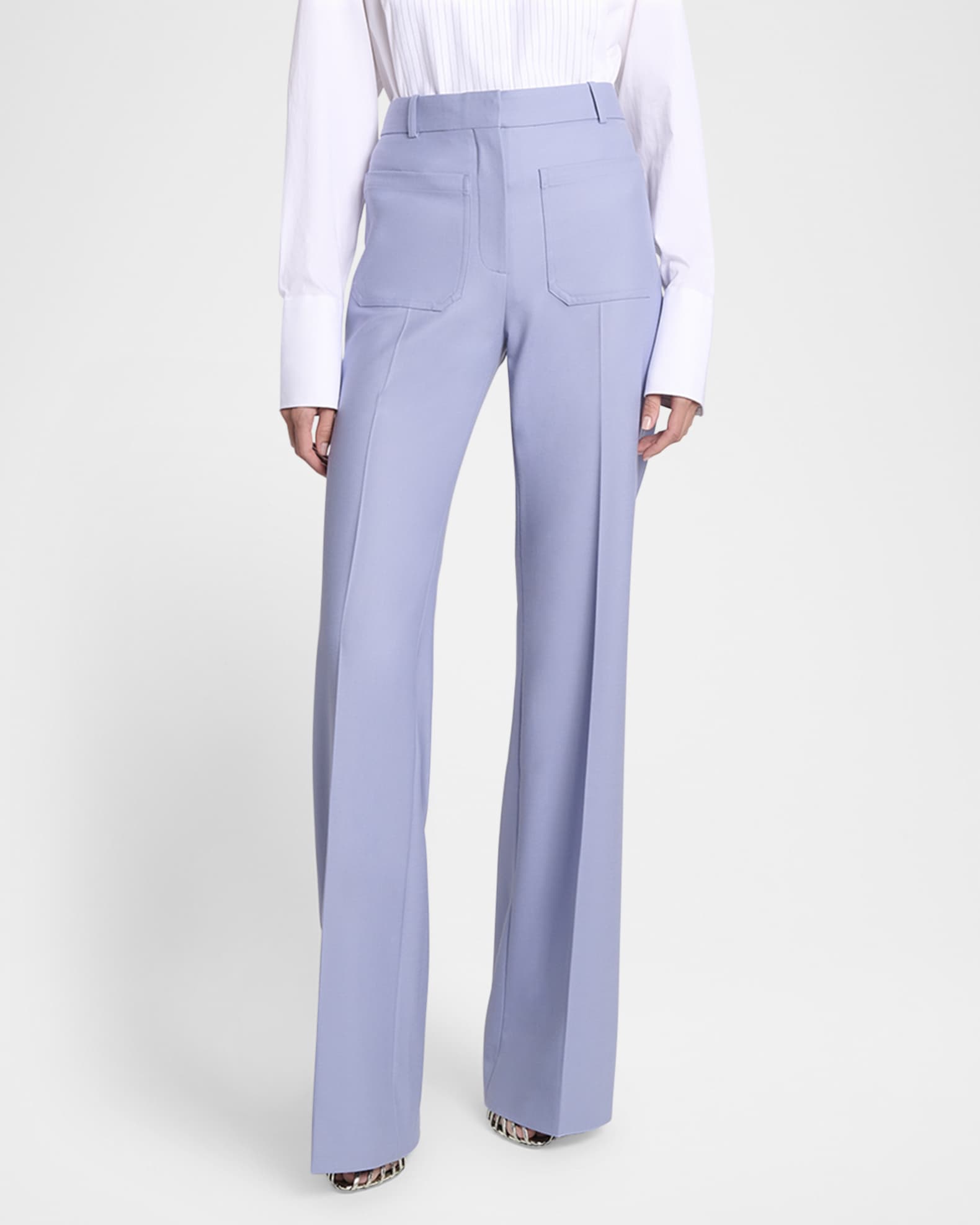 Victoria beckham wide leg trousers on sale