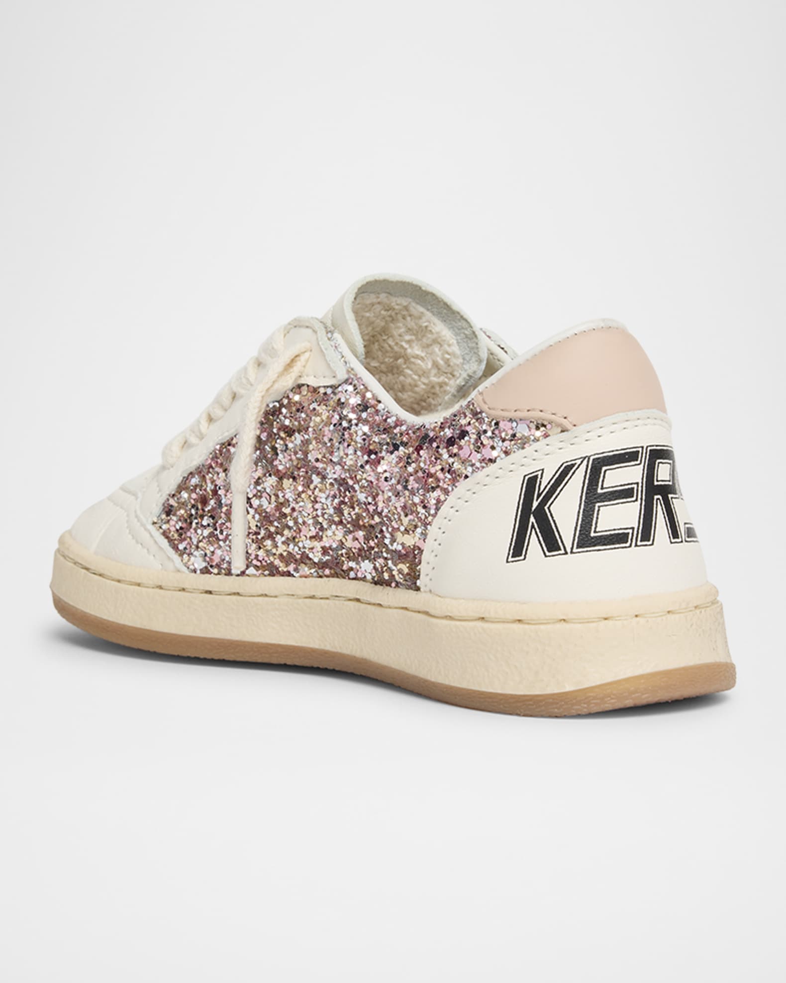 Girl's Ball Star Glitter and Leather Sneakers, Baby/Toddlers 1