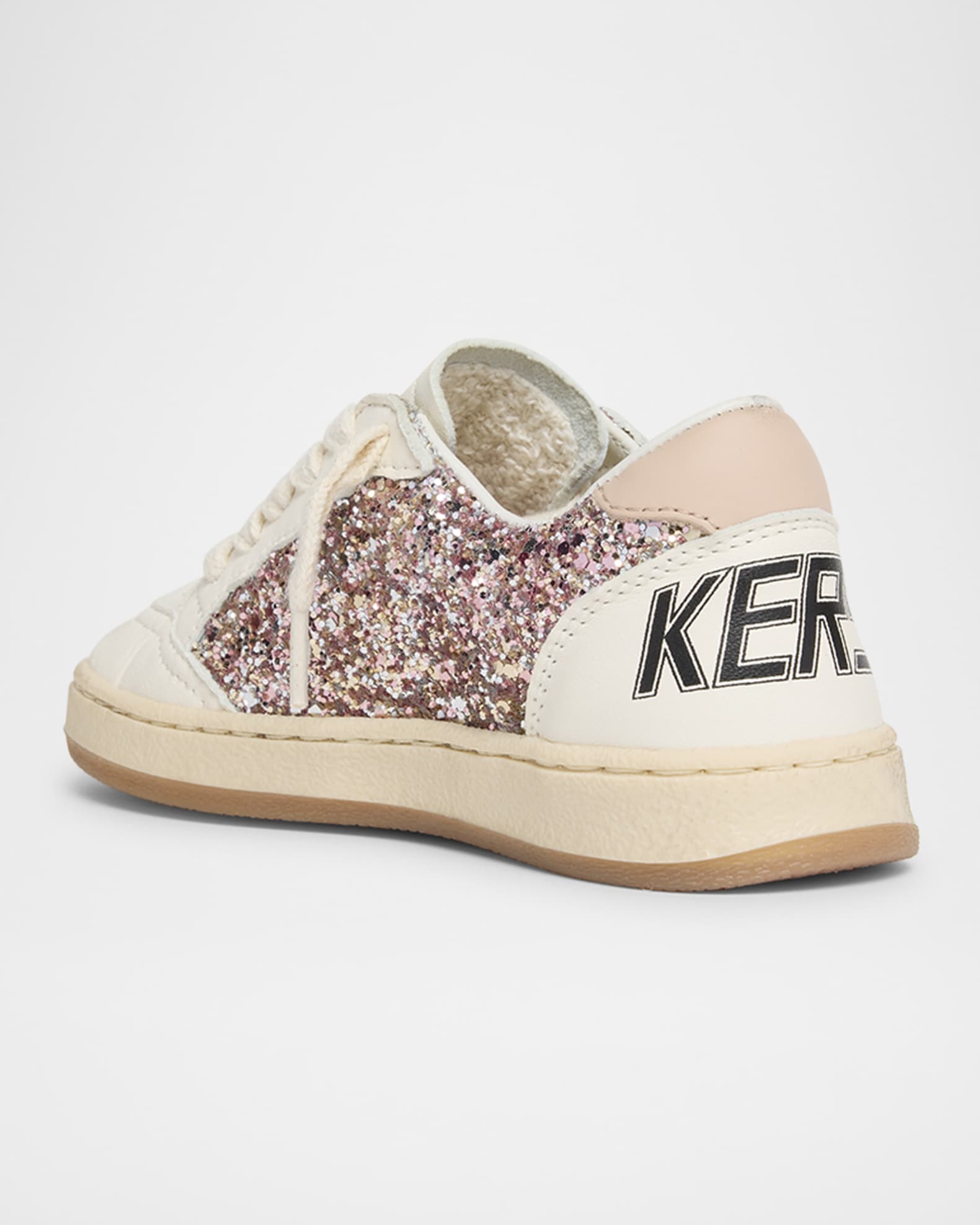 Girl's Ball Star Glitter and Leather Sneakers, Toddler/Kids 1