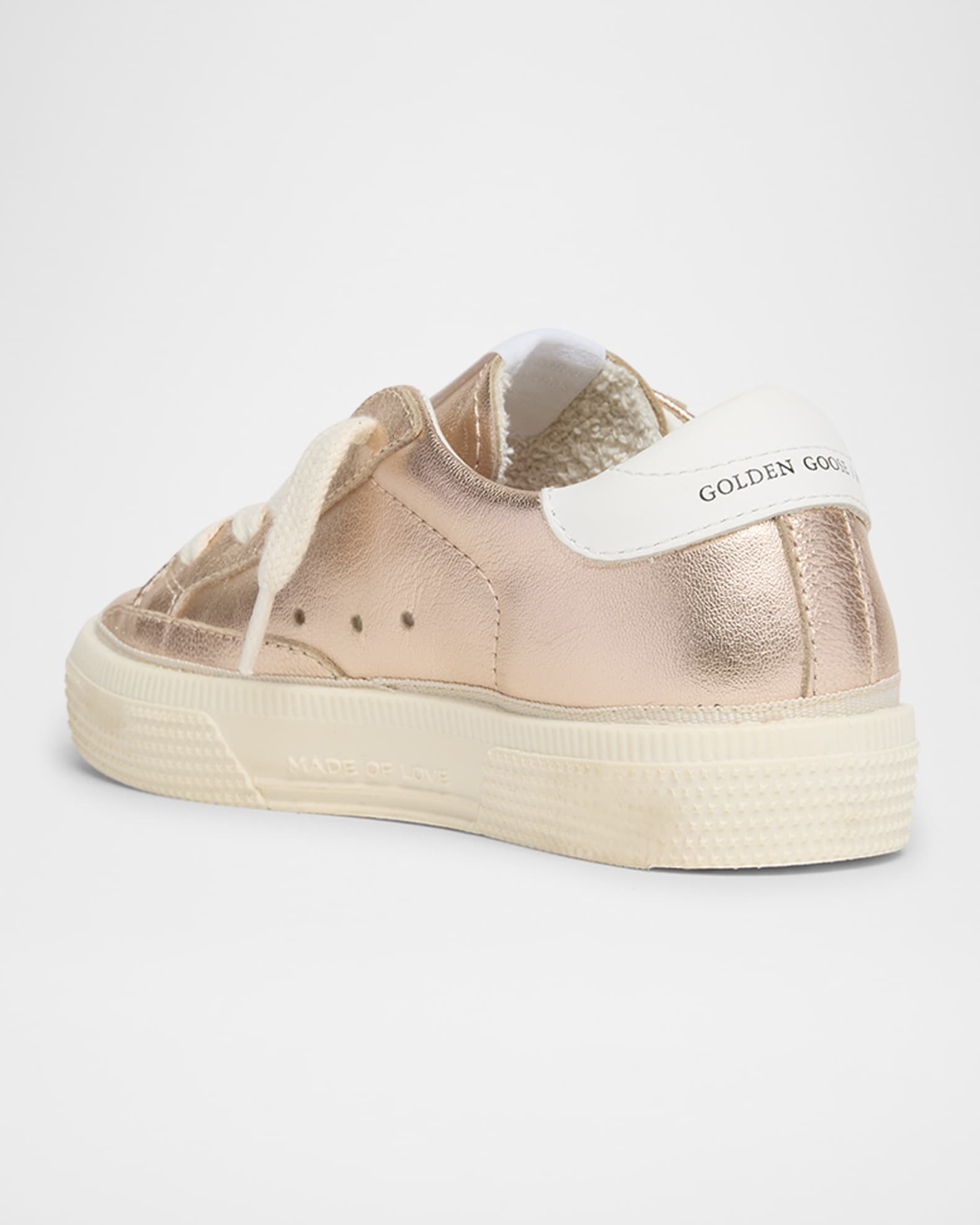 Girl's May Laminated Leather Low-Top Sneakers 1