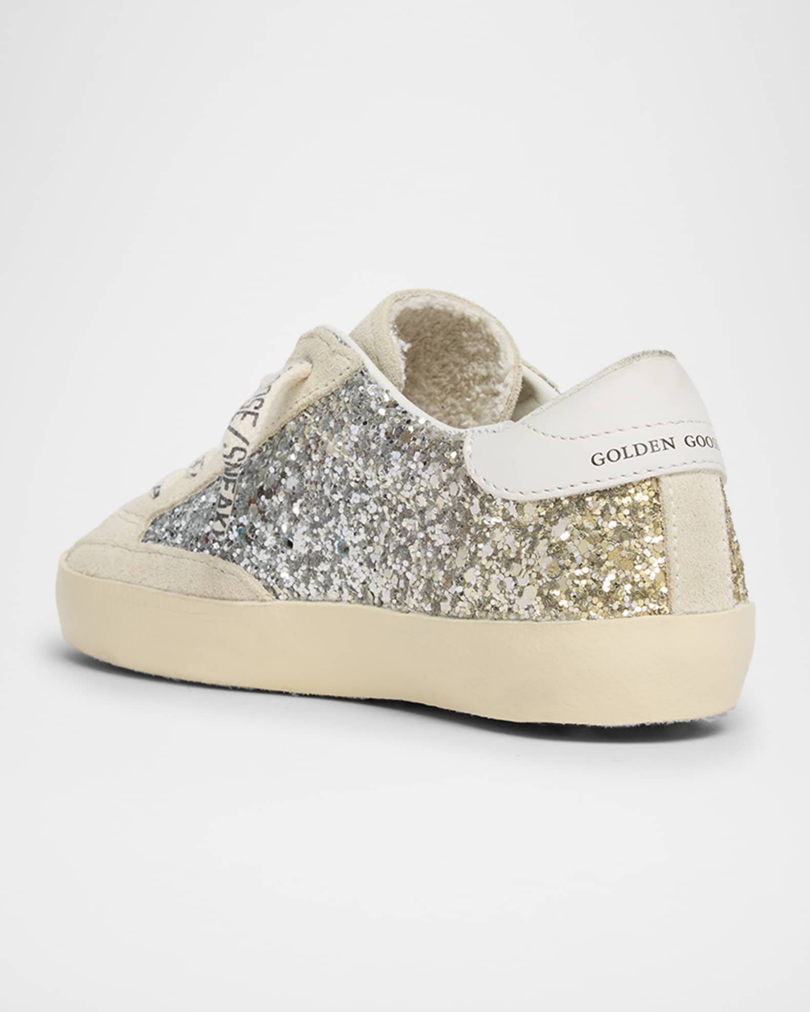 Girl's Super Star Glitter Leather Low-Top Sneakers, Baby/Toddlers 1