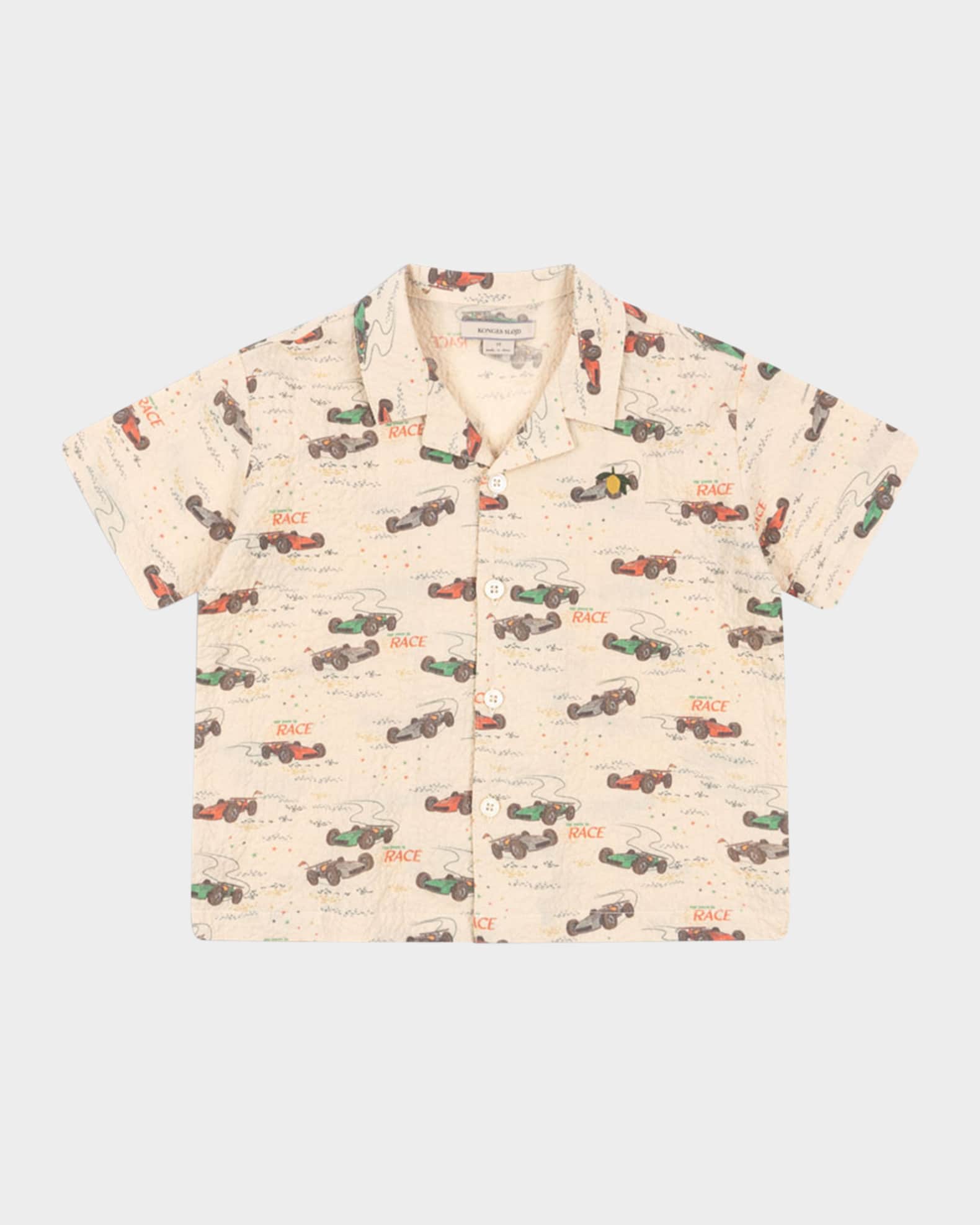 Boy's Elliot Race Car Button Down Shirt, Size 18M-10 0