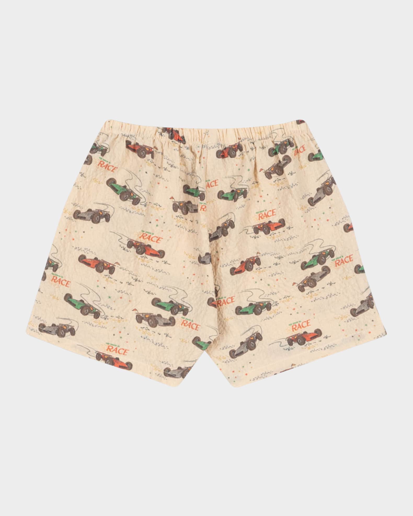 Boy's Elliot Race Car Printed Shorts, Size 9M-10 1