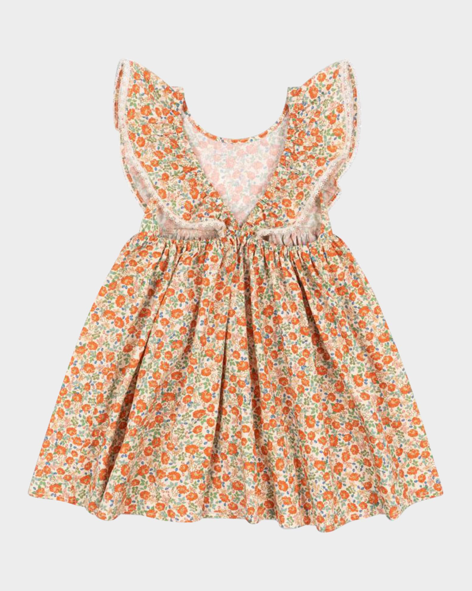 Girl's Verbena Printed Dress, Size 12M-10 1