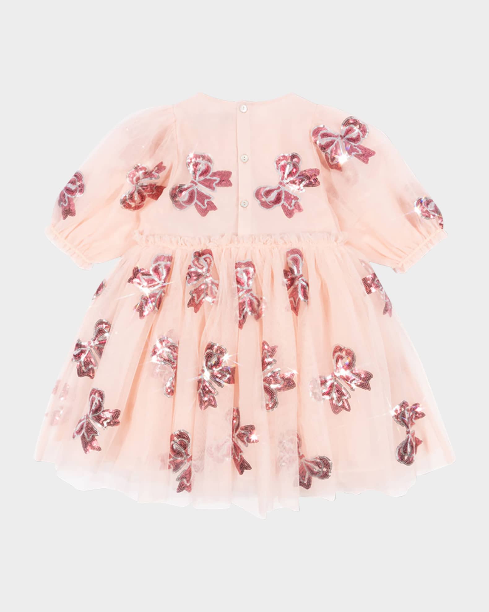 Girl's Yvonne Tulle Embellished Bows Fairy Dress, Size 18M-10 1