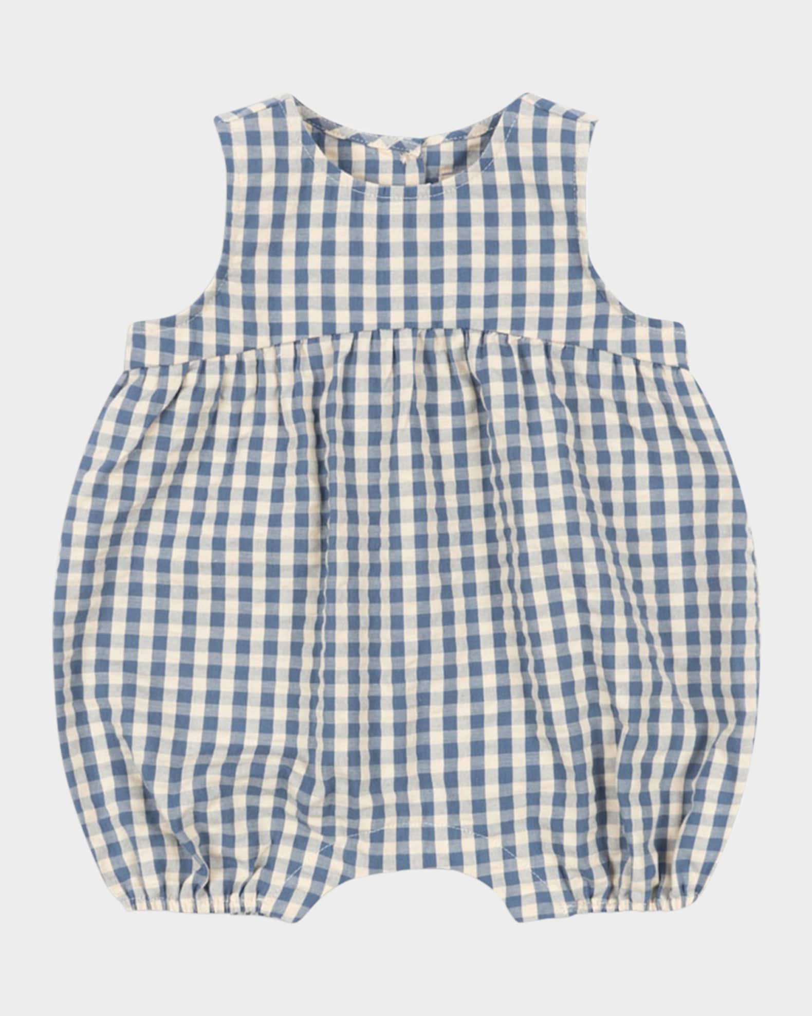 Kid's Kim Gingham Romper, Size Newborn-18M  0
